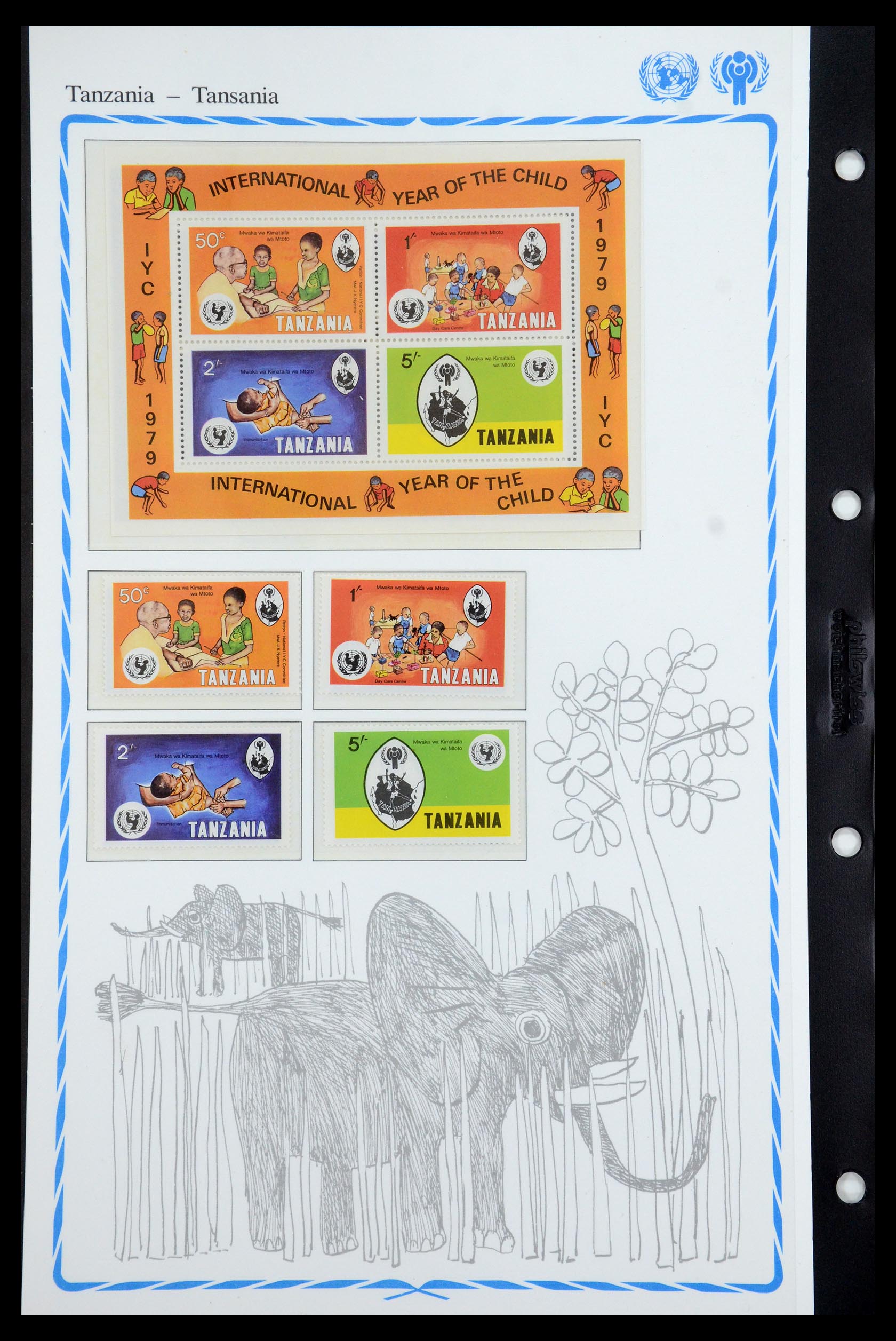 35318 124 - Postzegelverzameling 35318 Jaar van het Kind 1979.