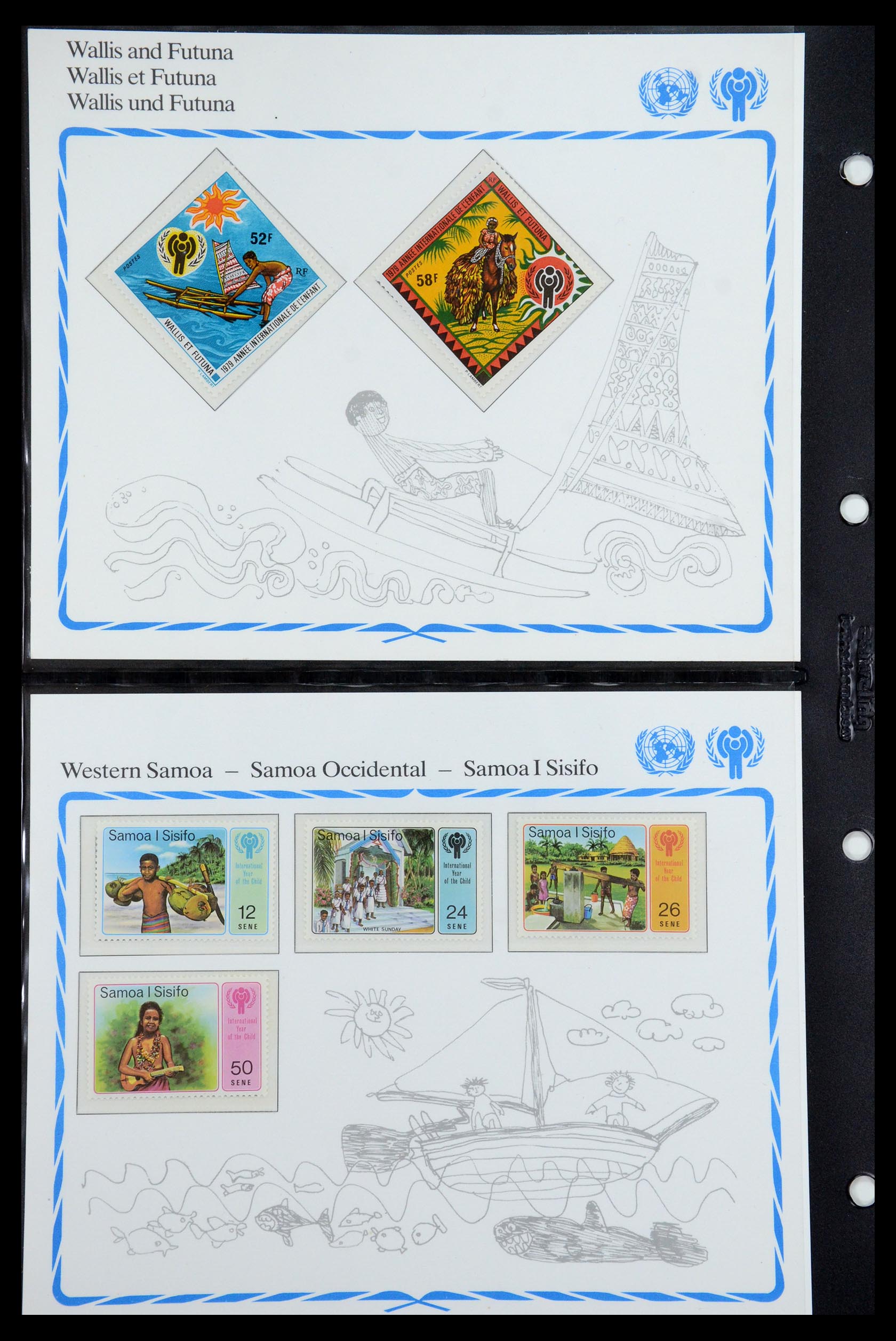 35318 128 - Postzegelverzameling 35318 Jaar van het Kind 1979.