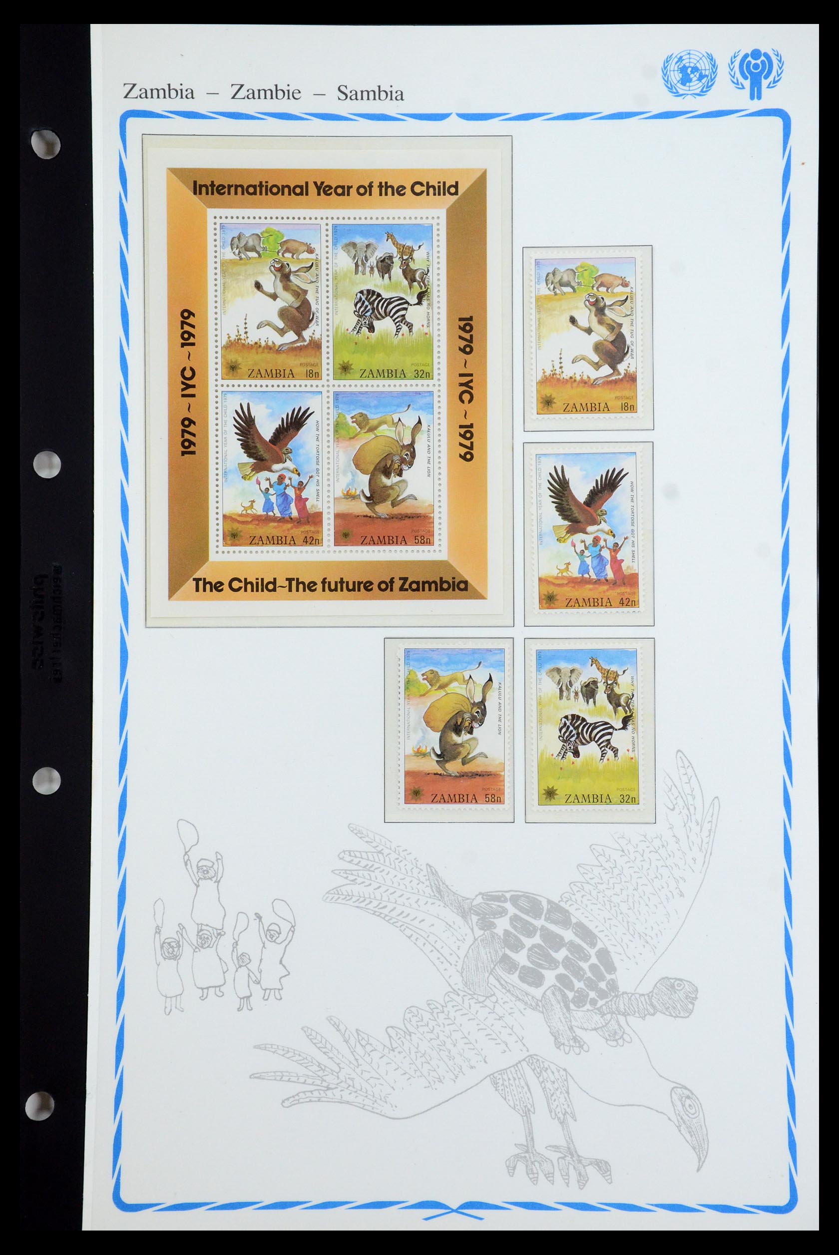35318 129 - Postzegelverzameling 35318 Jaar van het Kind 1979.