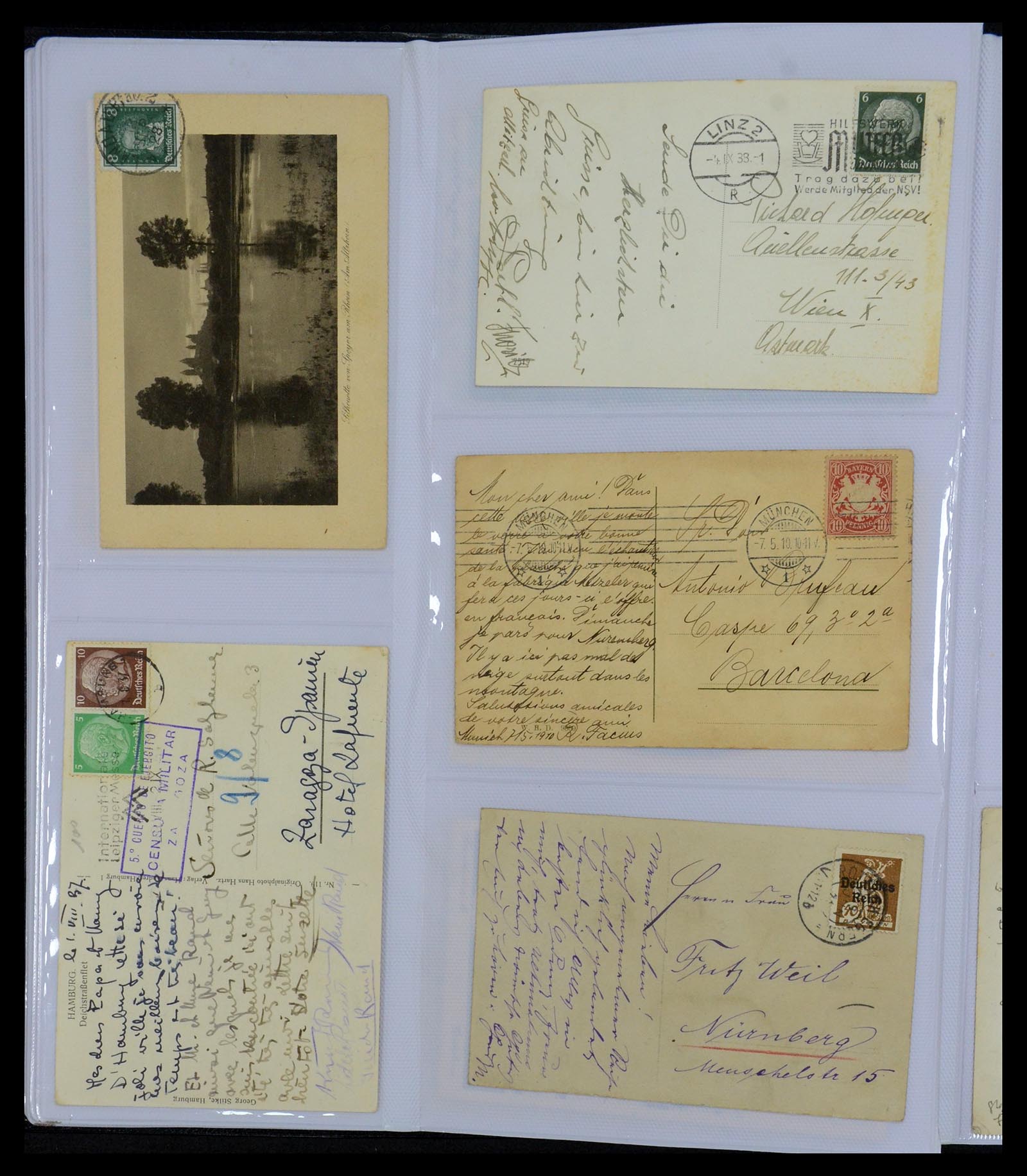 35322 014 - Postzegelverzameling 35322 West Europa ansichtkaarten 1900-1945.