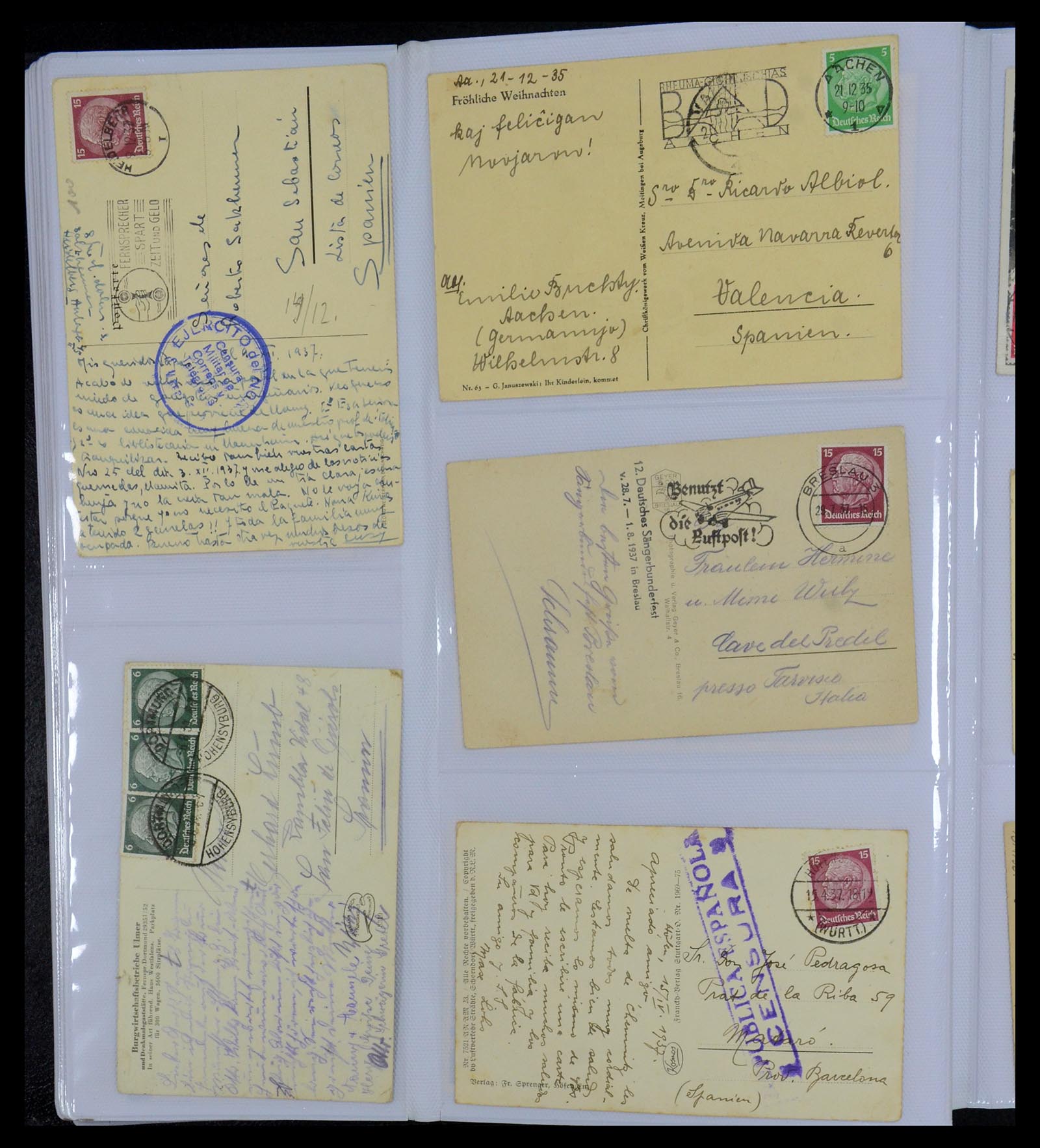 35322 020 - Postzegelverzameling 35322 West Europa ansichtkaarten 1900-1945.
