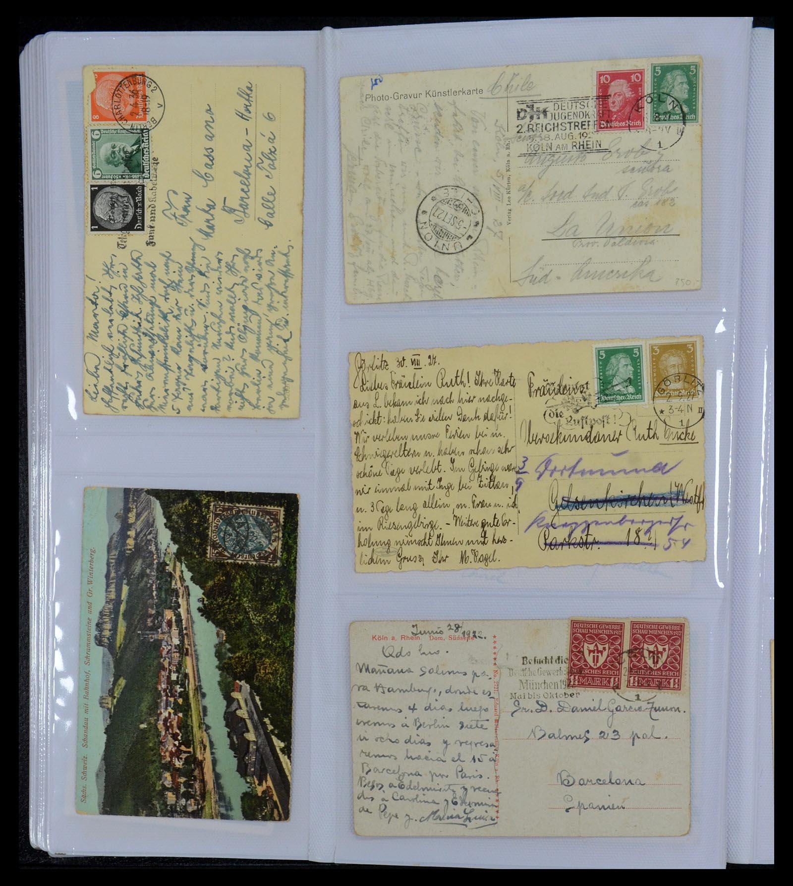 35322 028 - Postzegelverzameling 35322 West Europa ansichtkaarten 1900-1945.