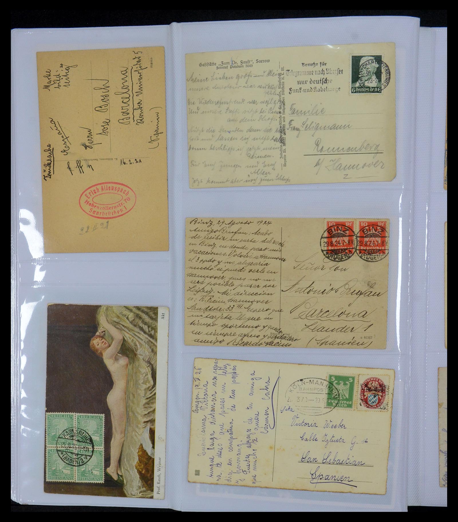 35322 031 - Postzegelverzameling 35322 West Europa ansichtkaarten 1900-1945.