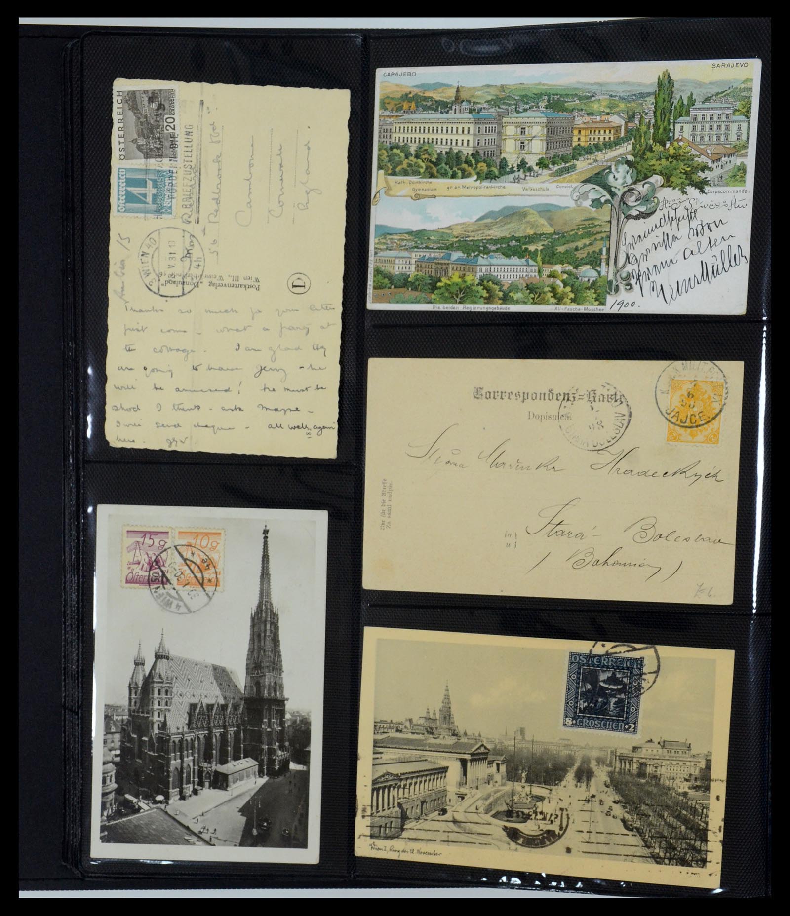 35322 052 - Postzegelverzameling 35322 West Europa ansichtkaarten 1900-1945.