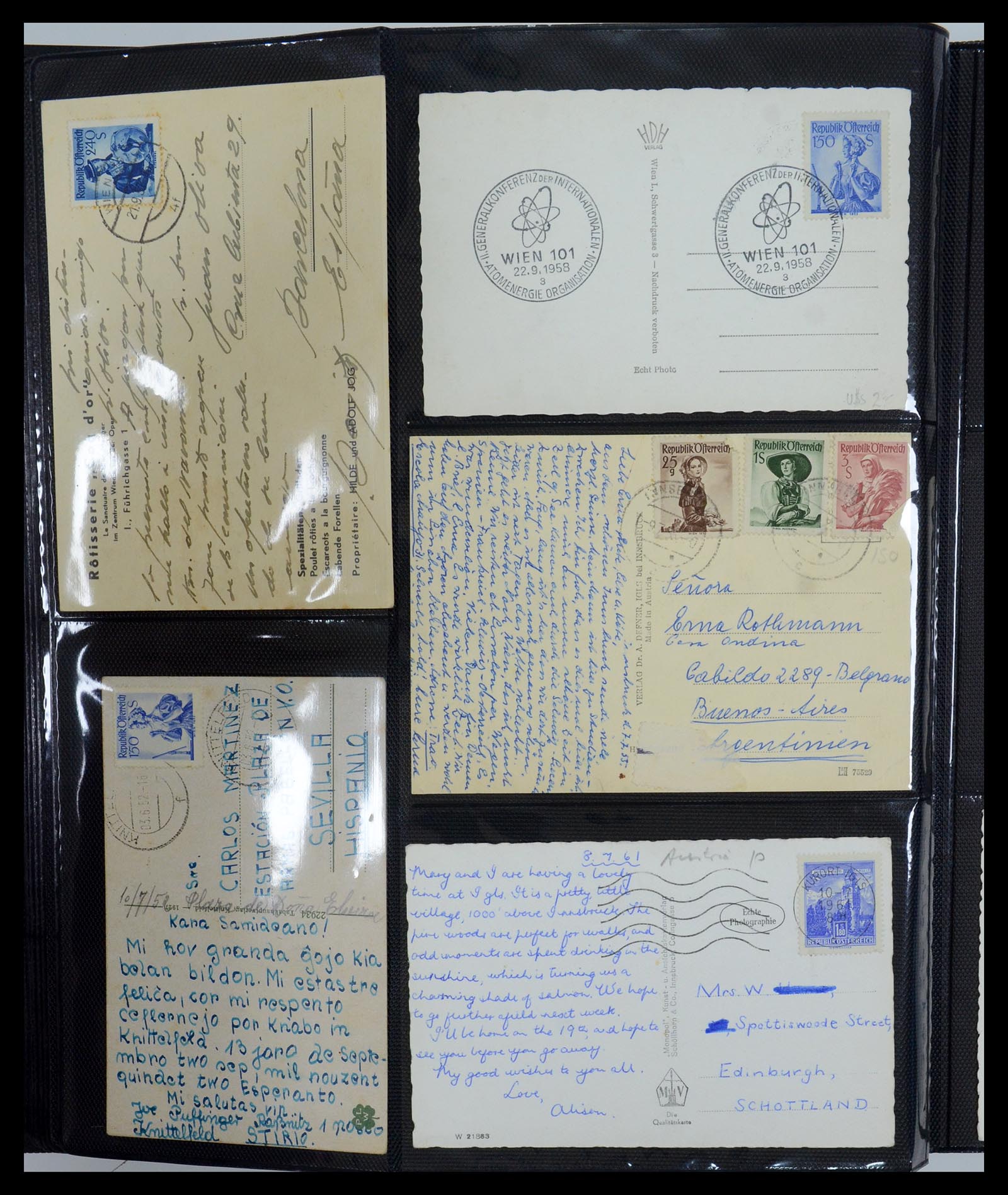 35322 070 - Postzegelverzameling 35322 West Europa ansichtkaarten 1900-1945.