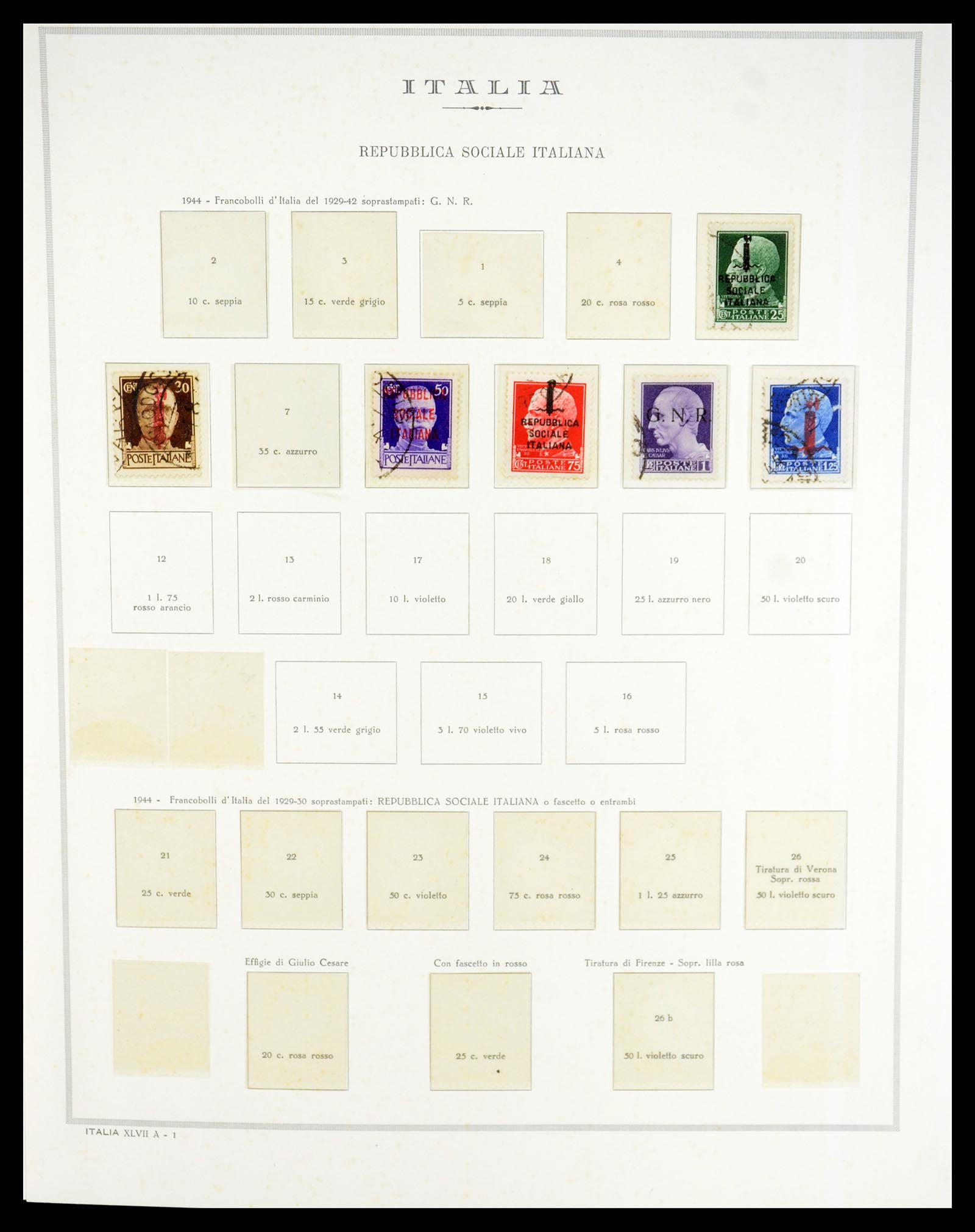 35325 067 - Postzegelverzameling 35325 Italië 1862-1980.