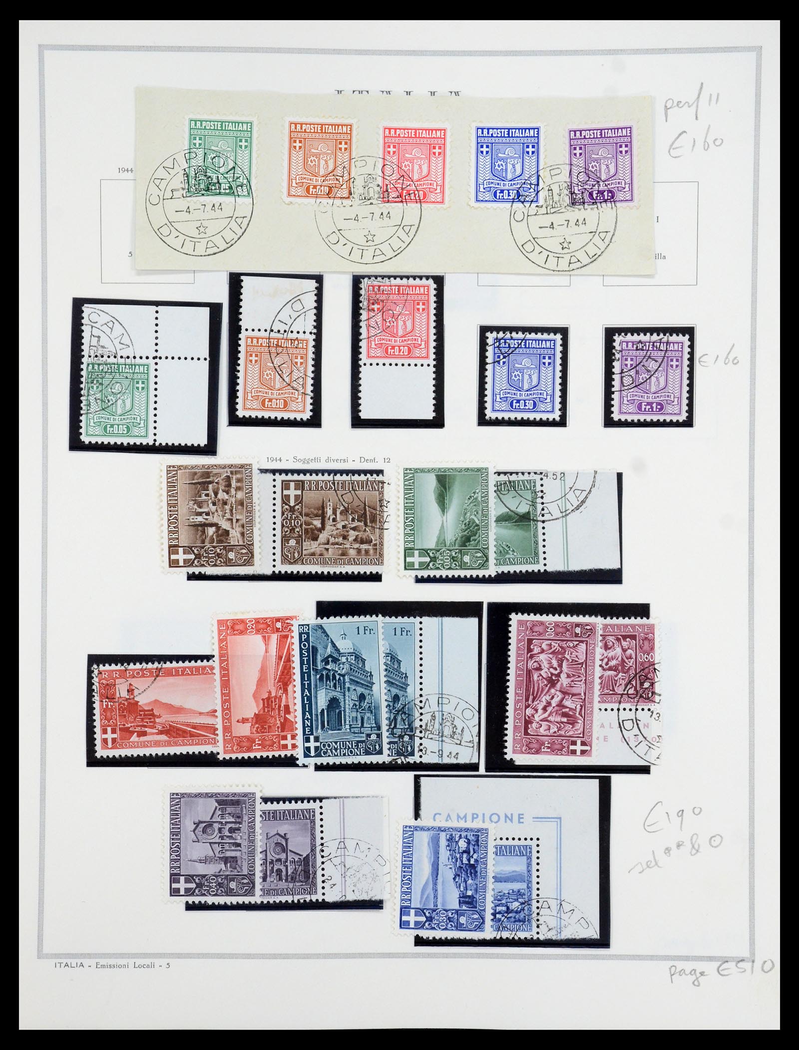 35327 003 - Postzegelverzameling 35327 Italië lokaaluitgaven 1945.
