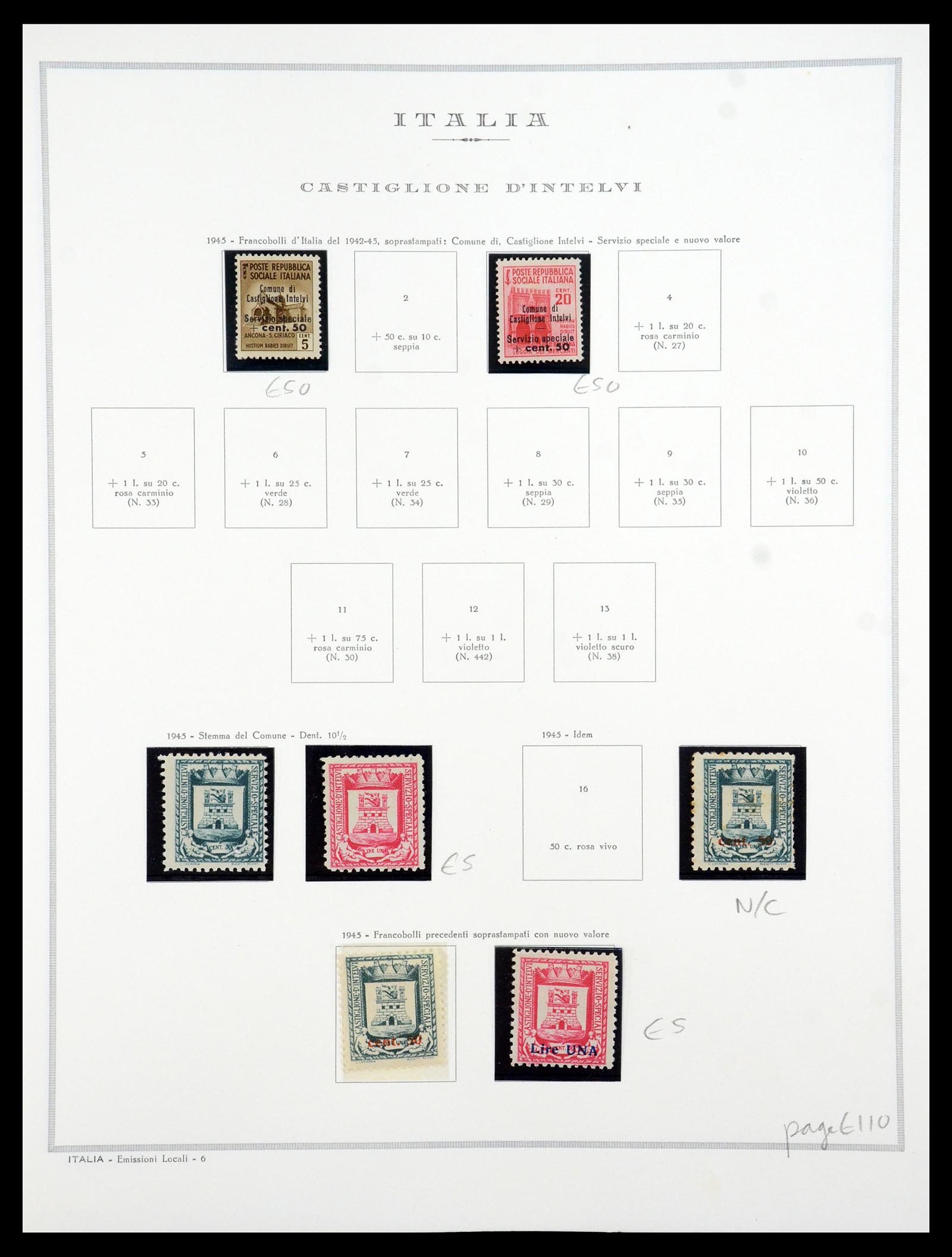 35327 004 - Postzegelverzameling 35327 Italië lokaaluitgaven 1945.