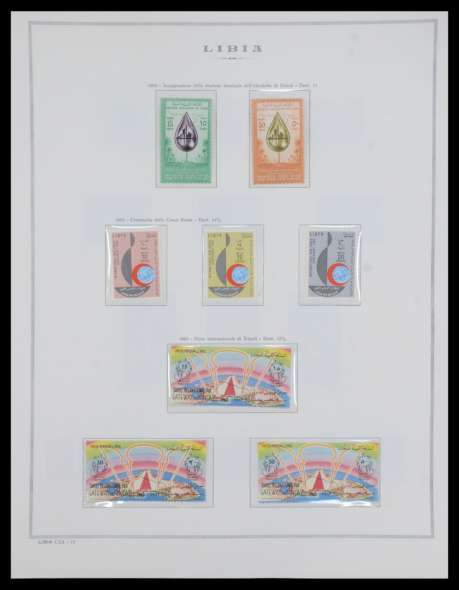 35328 009 - Postzegelverzameling 35328 Libië en Somalië 1952-1973.