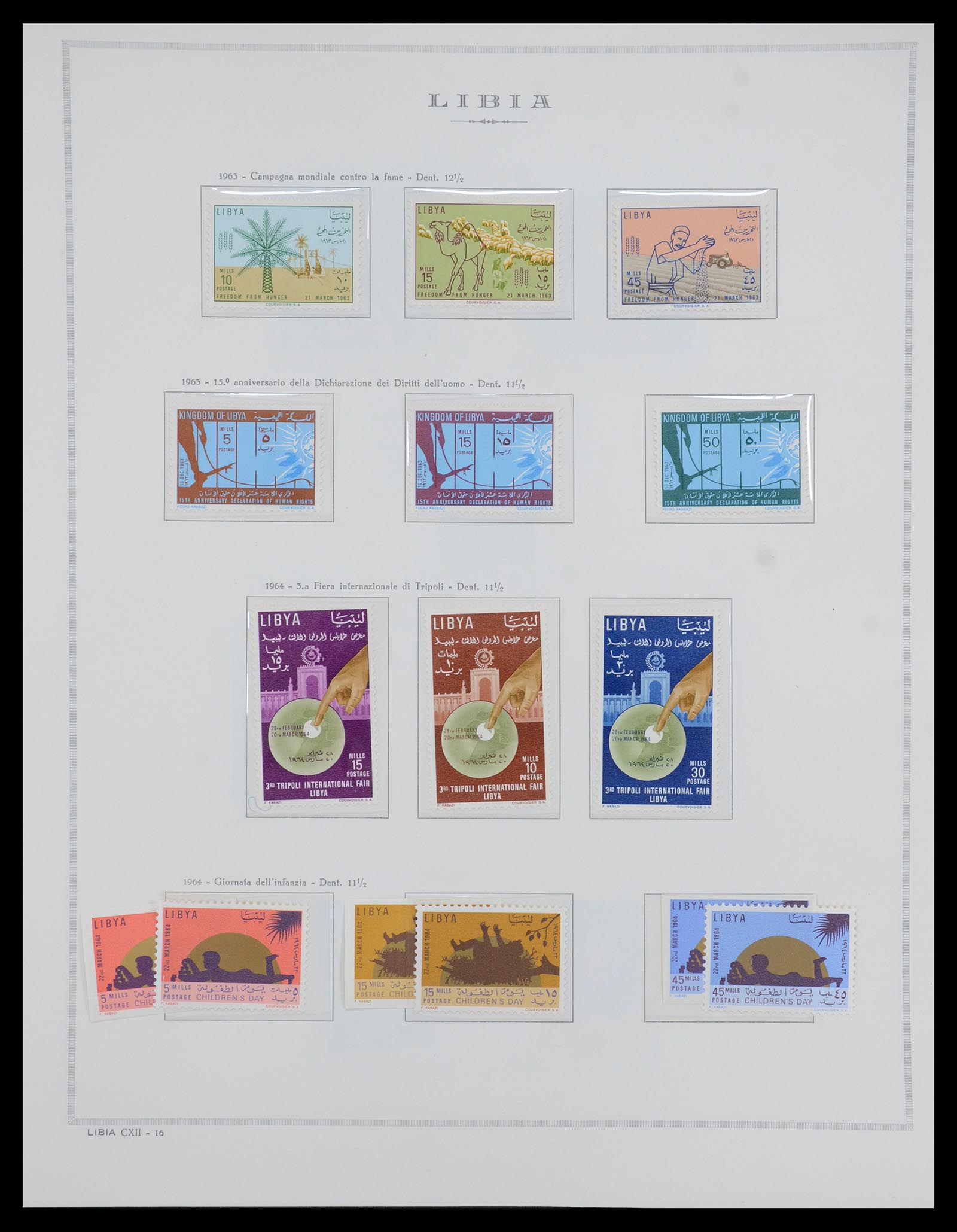 35328 010 - Postzegelverzameling 35328 Libië en Somalië 1952-1973.