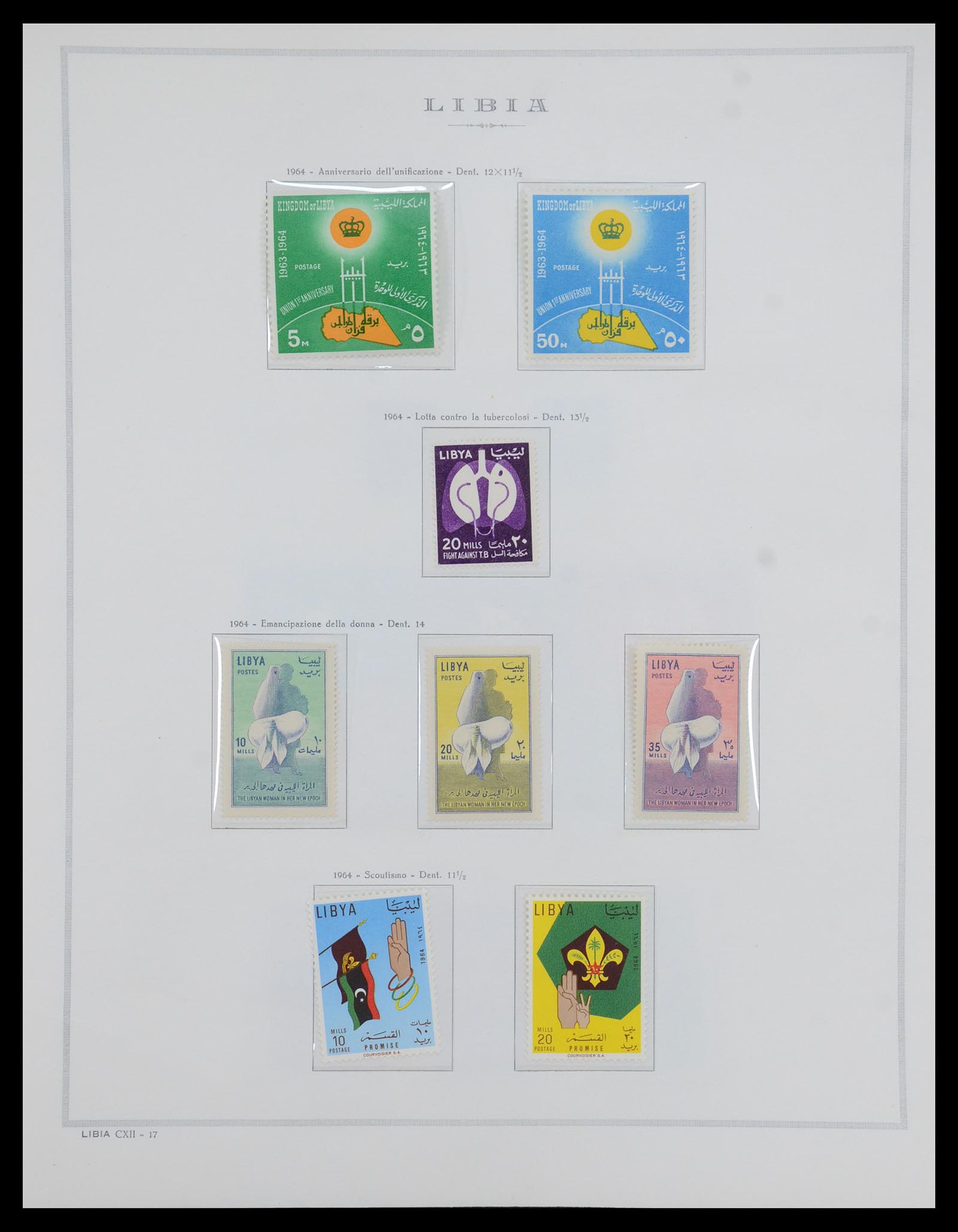 35328 011 - Postzegelverzameling 35328 Libië en Somalië 1952-1973.