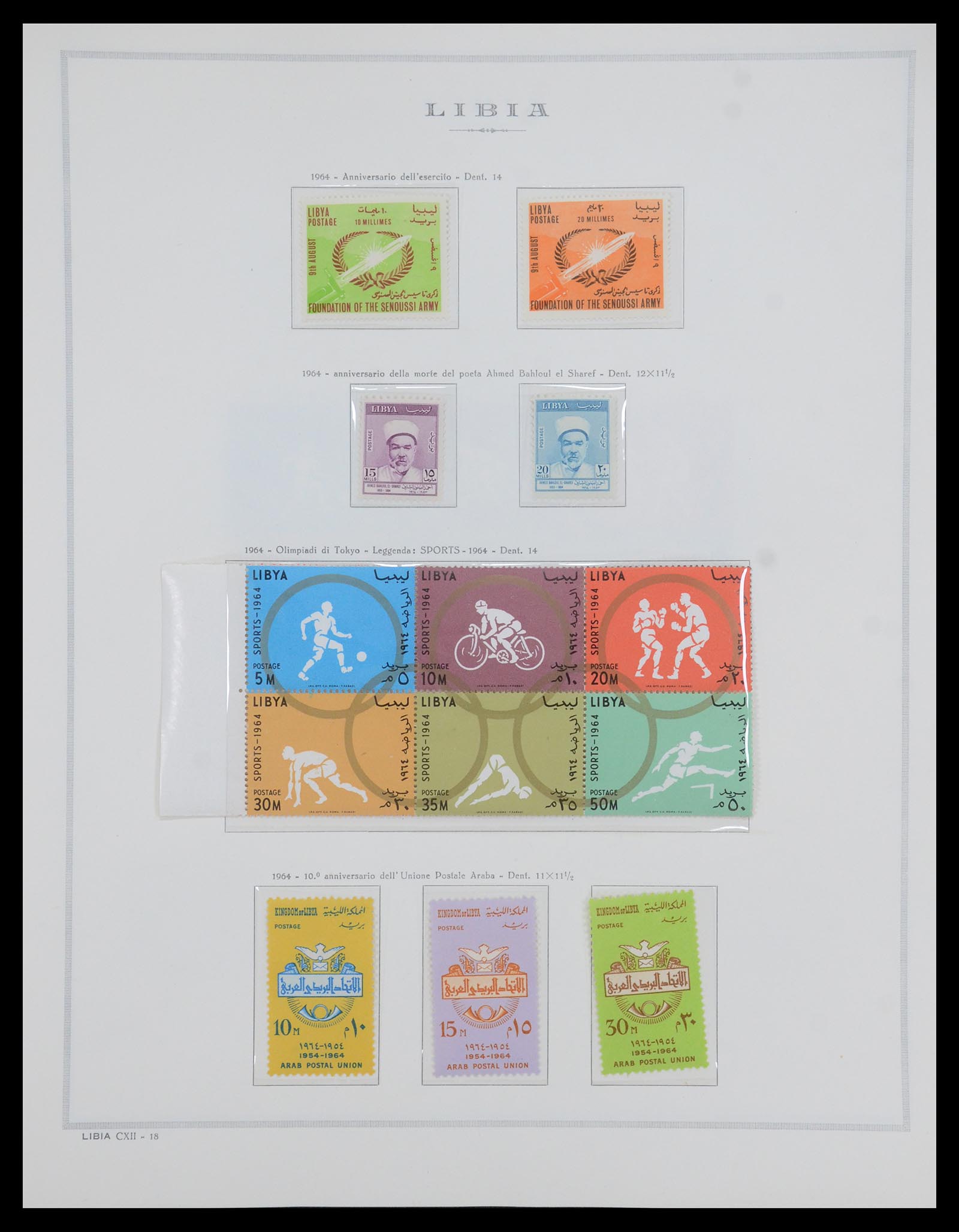 35328 012 - Postzegelverzameling 35328 Libië en Somalië 1952-1973.