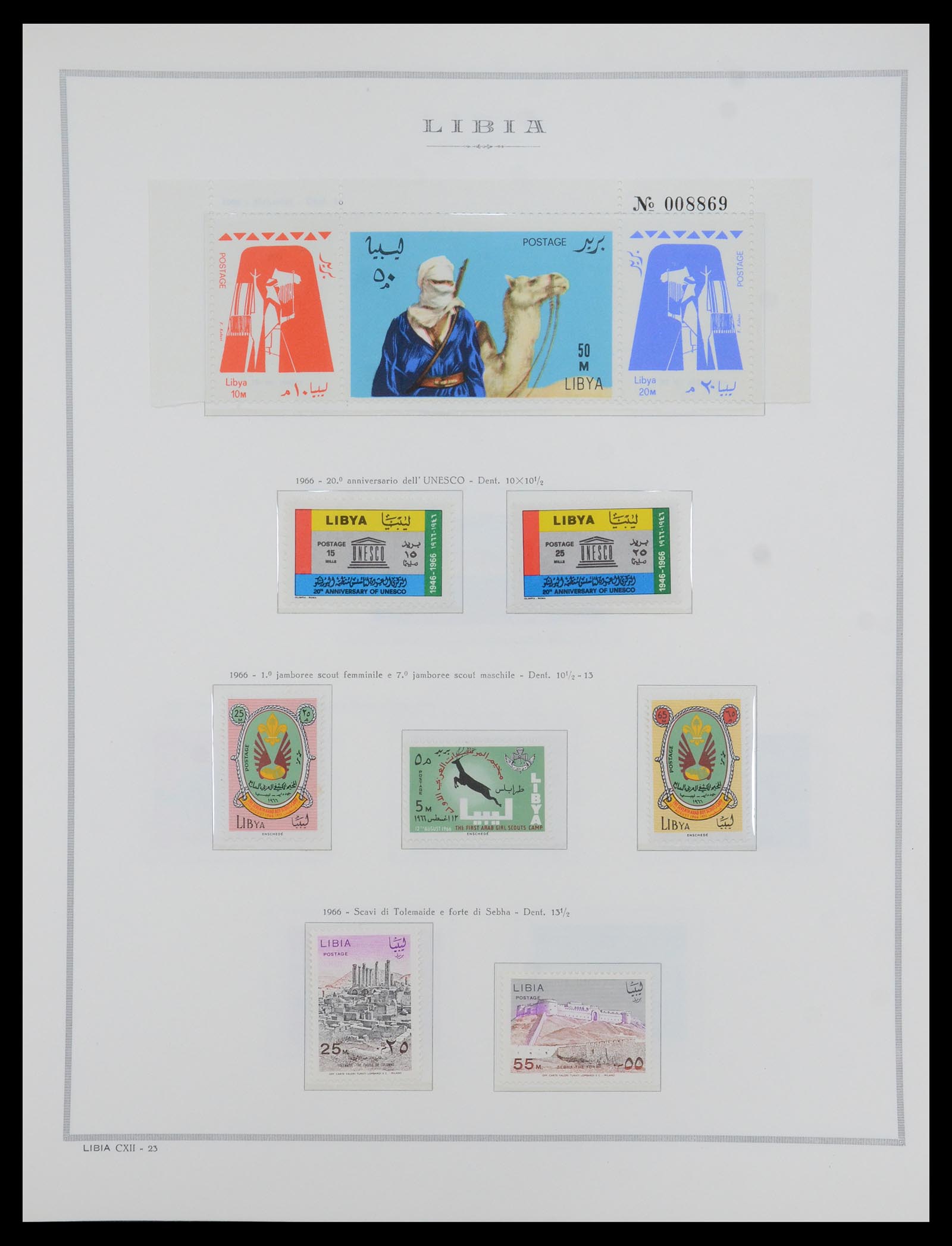 35328 018 - Postzegelverzameling 35328 Libië en Somalië 1952-1973.
