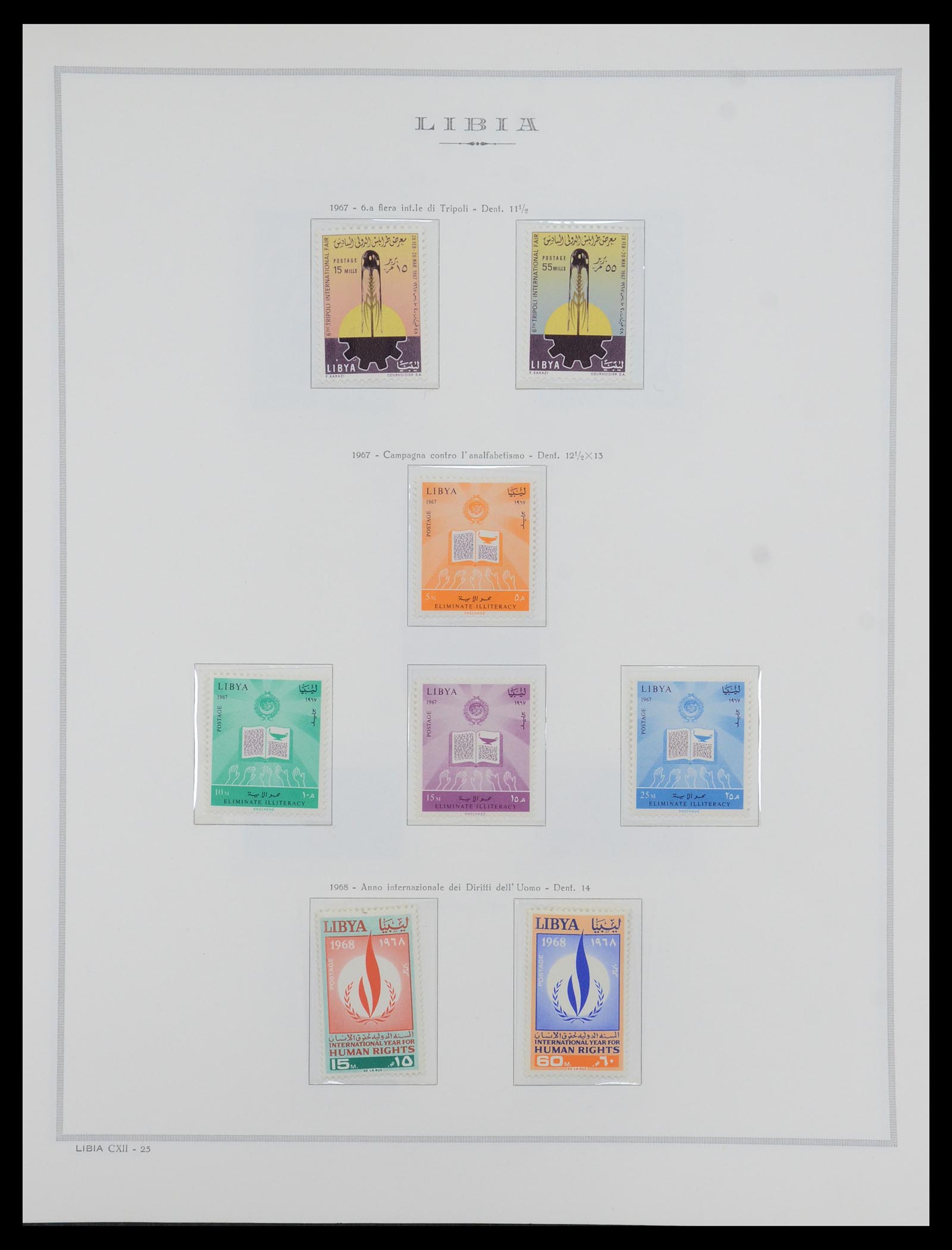 35328 020 - Postzegelverzameling 35328 Libië en Somalië 1952-1973.