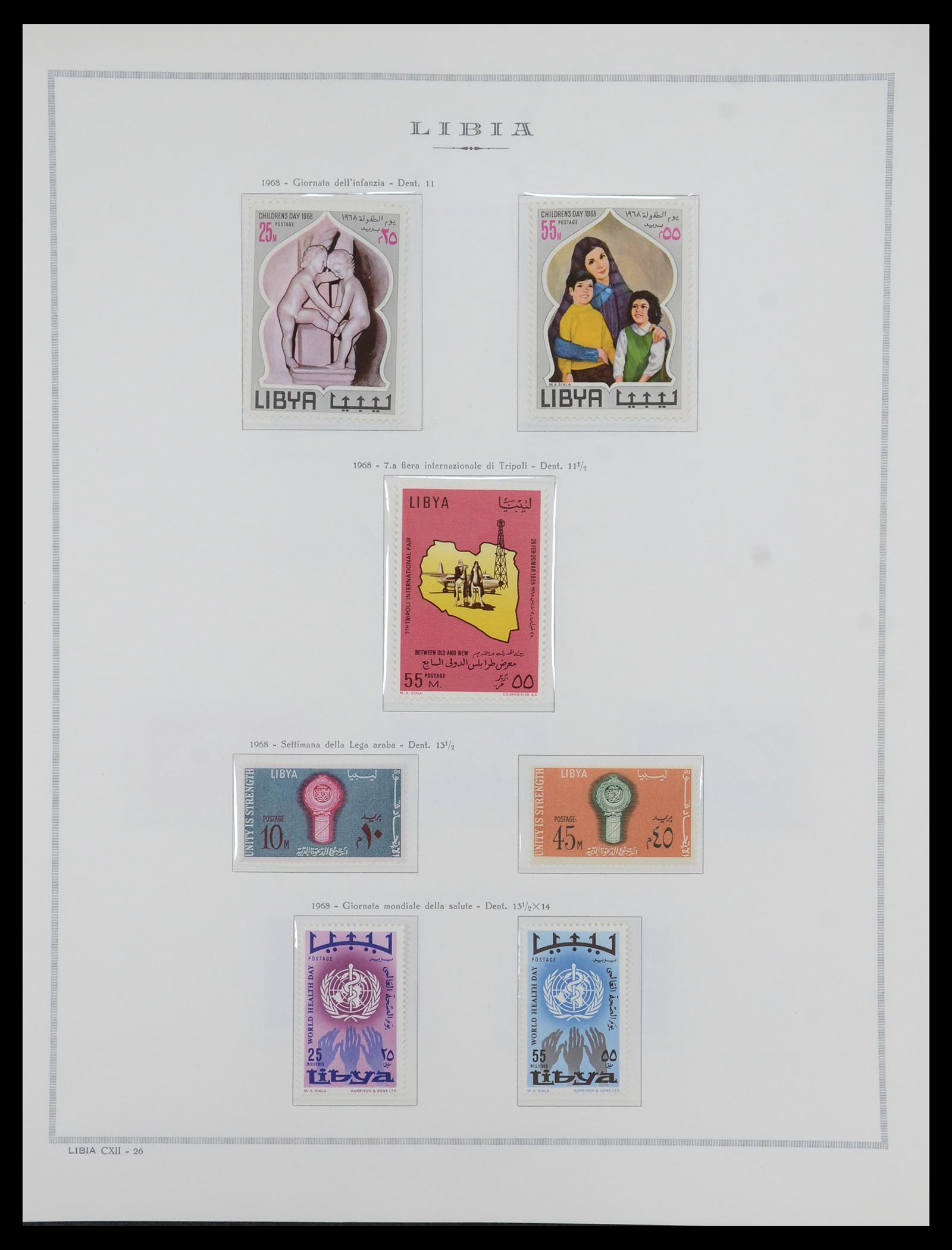 35328 021 - Postzegelverzameling 35328 Libië en Somalië 1952-1973.
