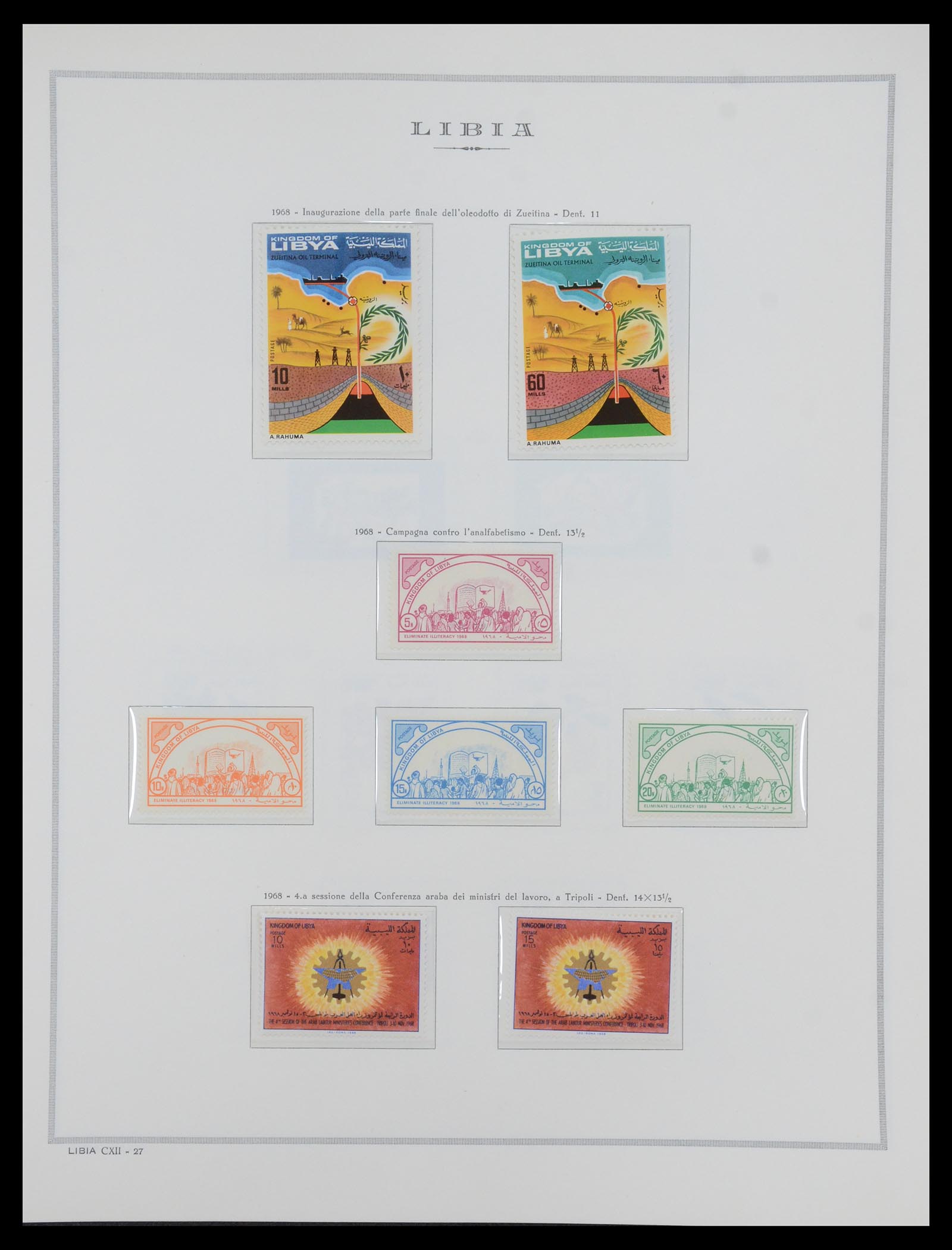 35328 022 - Stamp Collection 35328 Libya and Somalia 1952-1973.