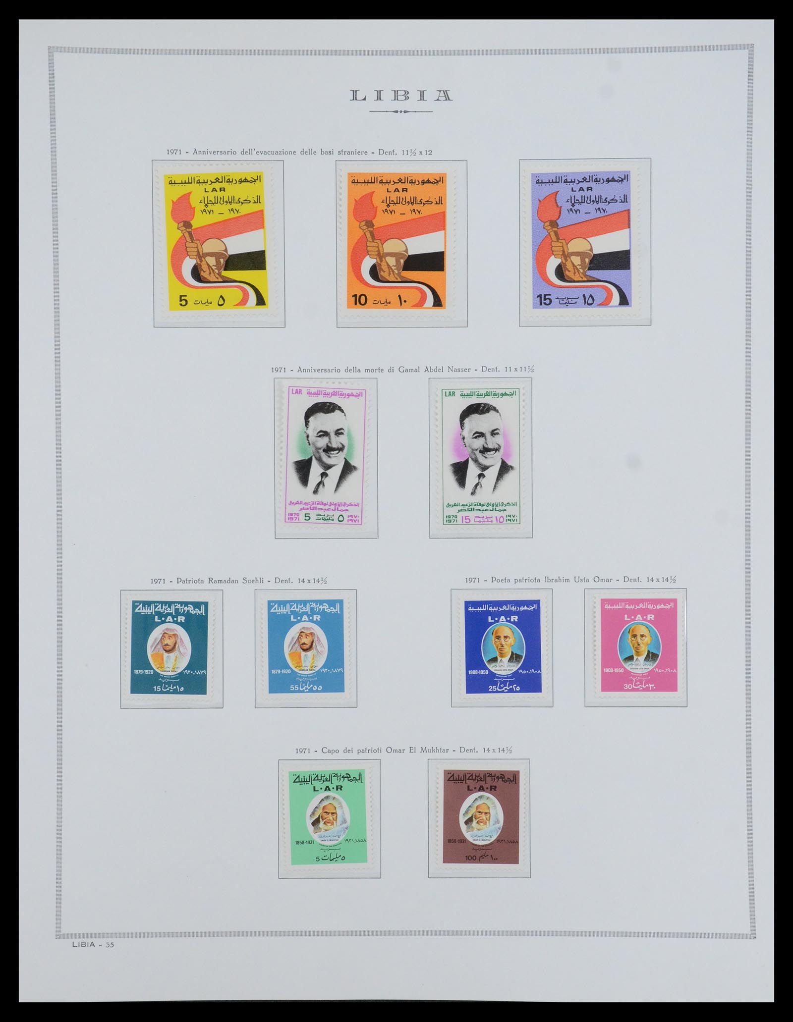 35328 030 - Postzegelverzameling 35328 Libië en Somalië 1952-1973.