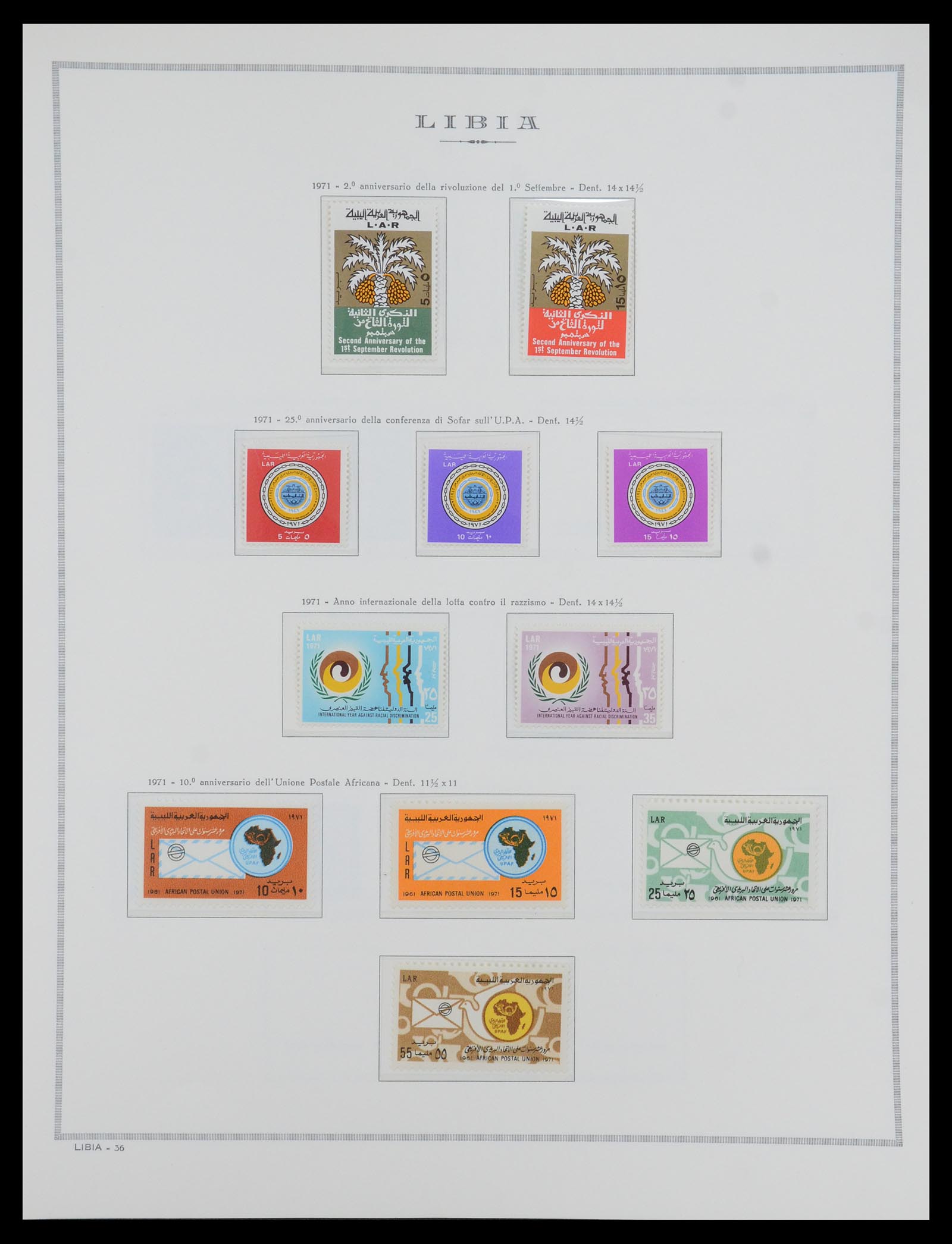 35328 031 - Postzegelverzameling 35328 Libië en Somalië 1952-1973.