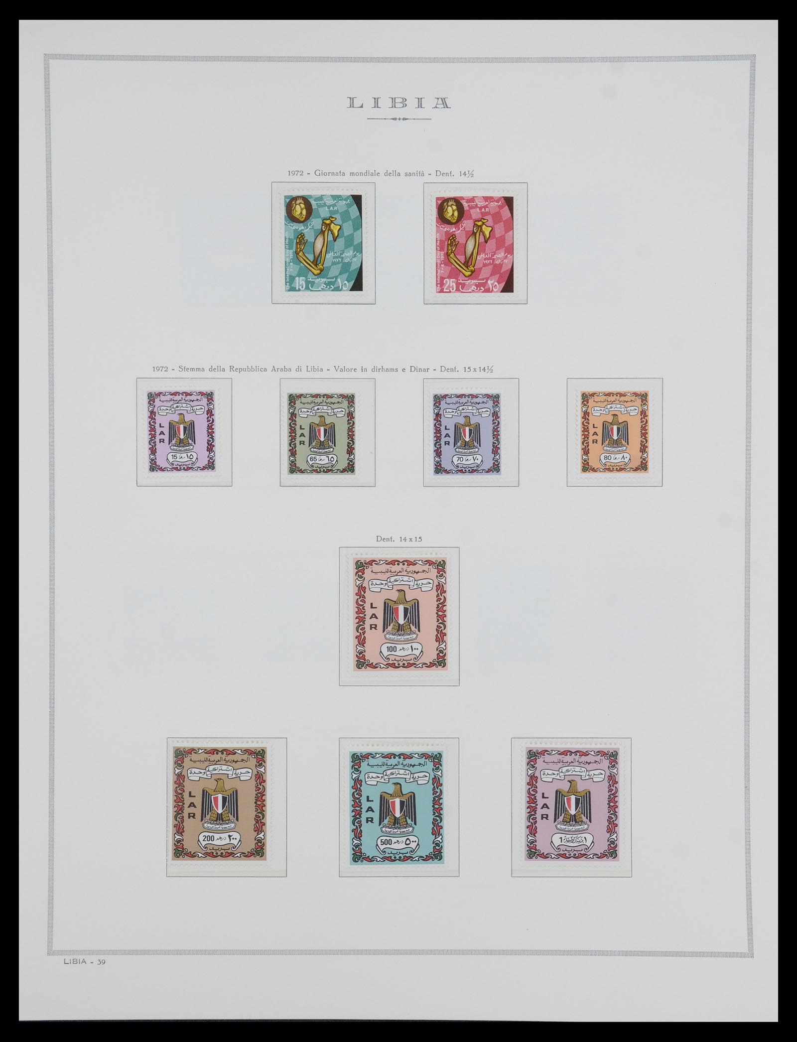 35328 034 - Postzegelverzameling 35328 Libië en Somalië 1952-1973.