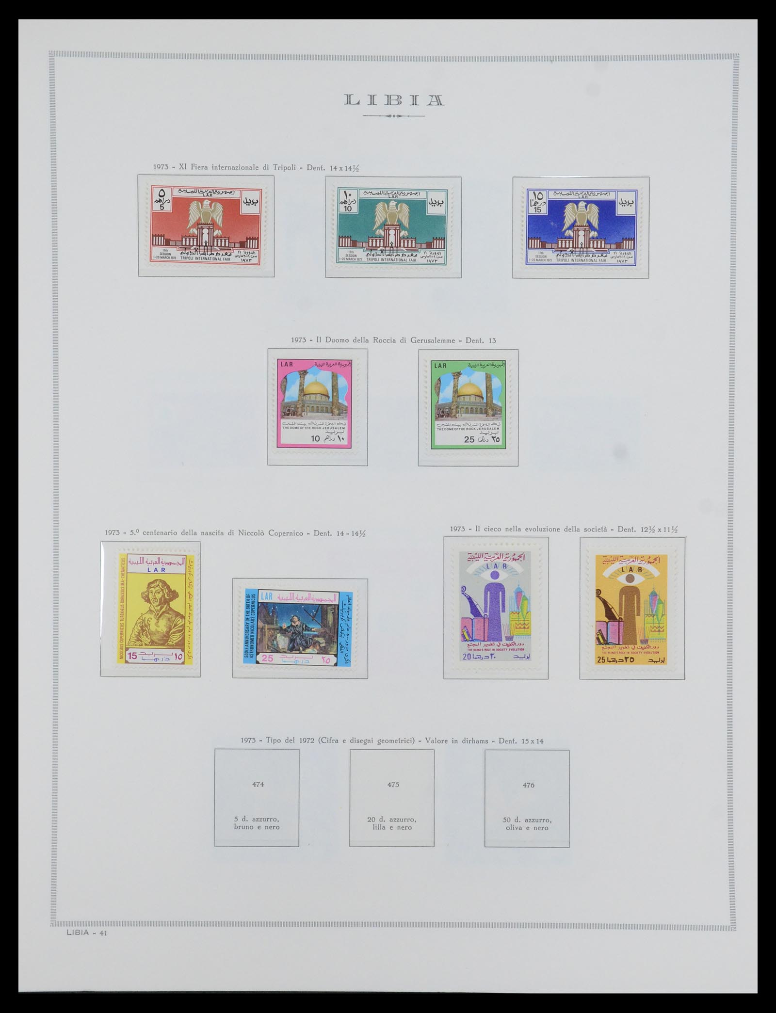 35328 036 - Postzegelverzameling 35328 Libië en Somalië 1952-1973.