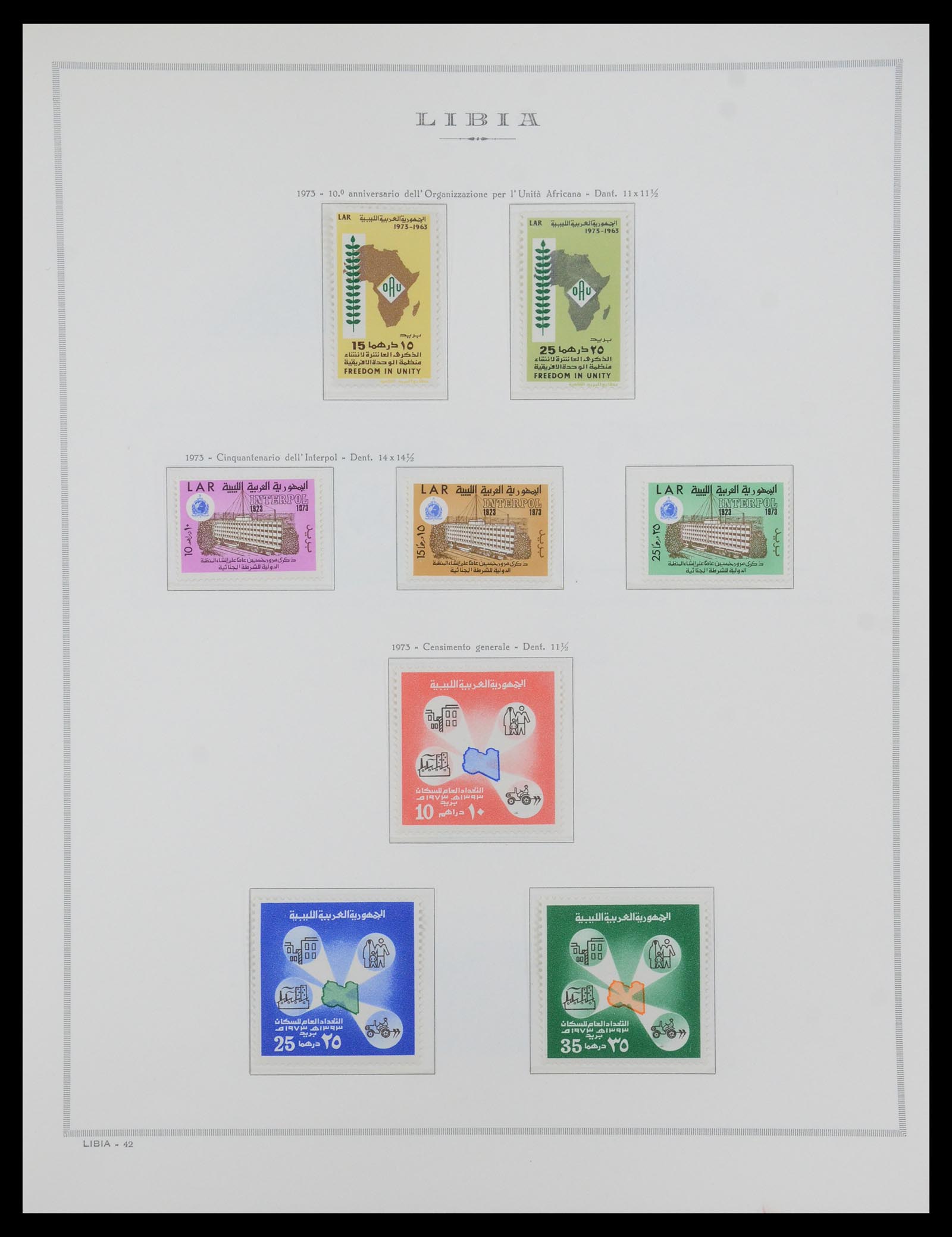 35328 037 - Postzegelverzameling 35328 Libië en Somalië 1952-1973.