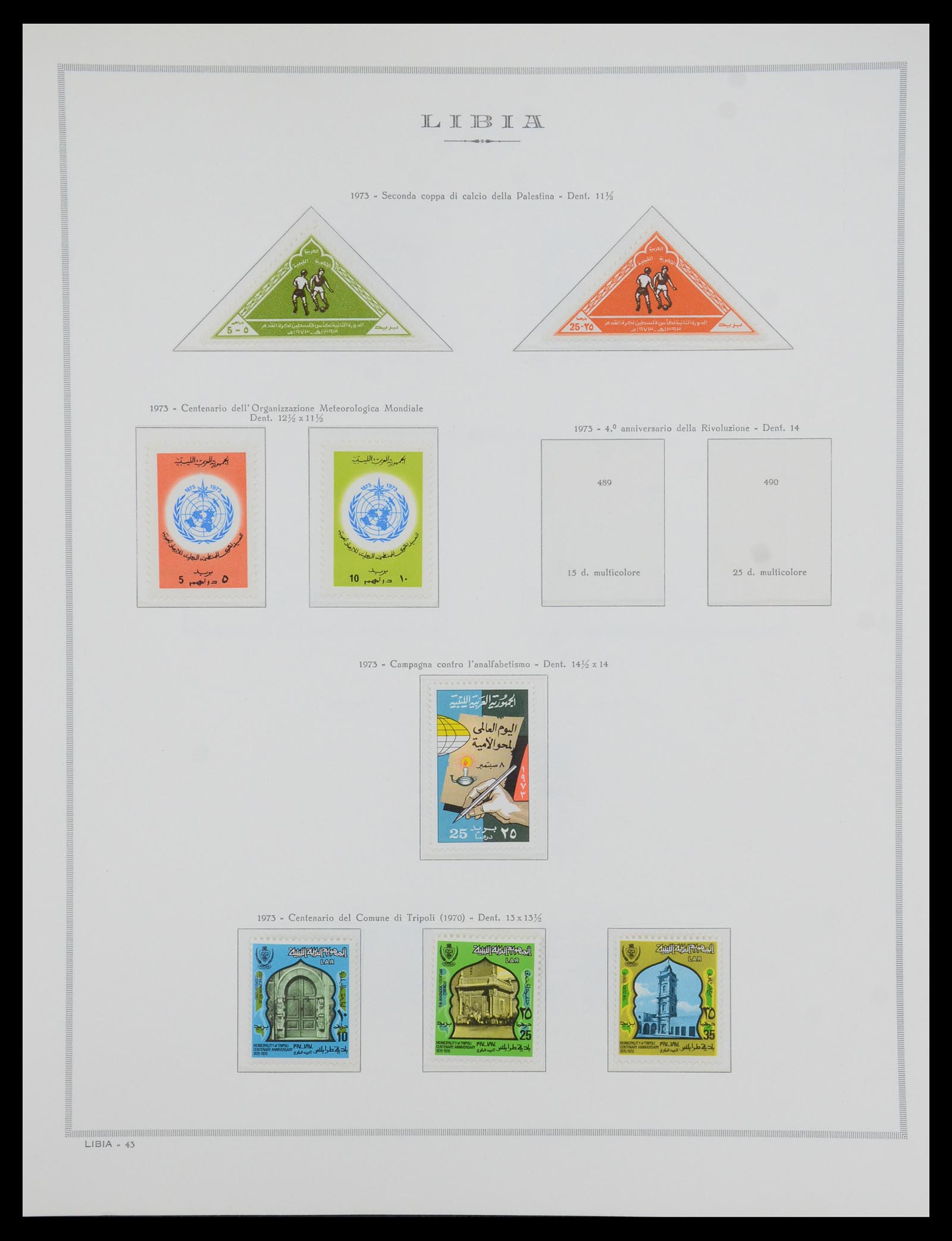 35328 038 - Postzegelverzameling 35328 Libië en Somalië 1952-1973.