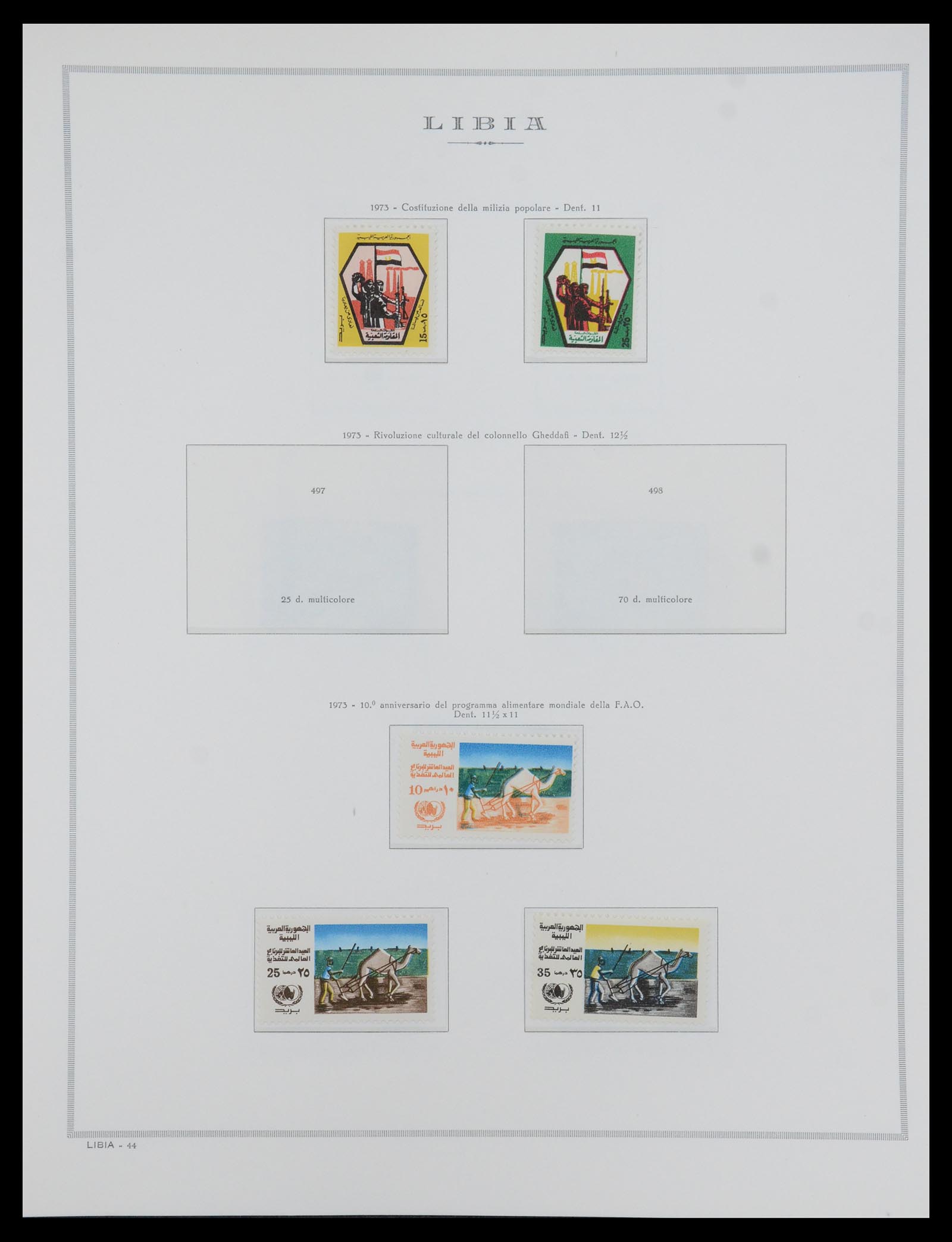 35328 039 - Postzegelverzameling 35328 Libië en Somalië 1952-1973.