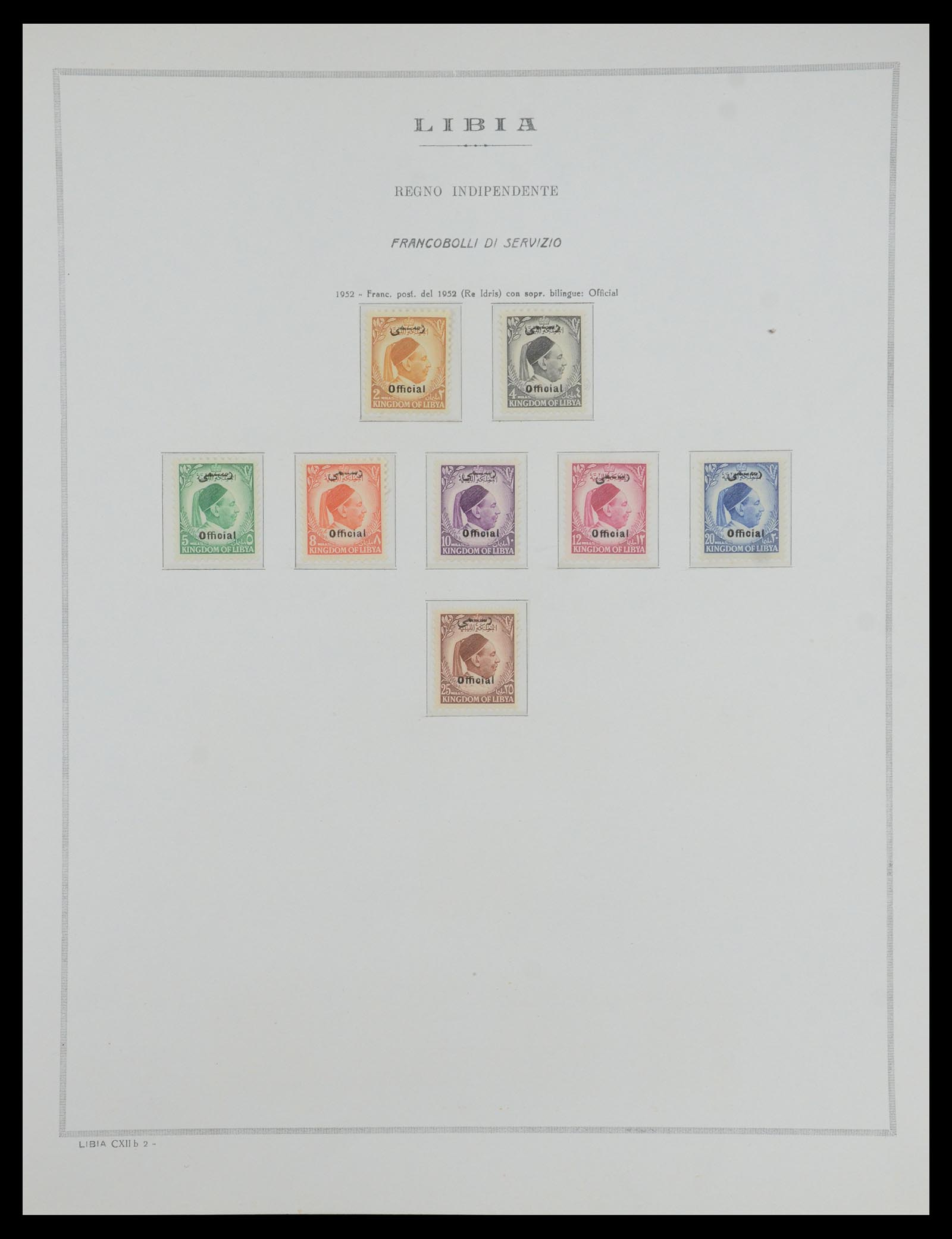 35328 056 - Postzegelverzameling 35328 Libië en Somalië 1952-1973.