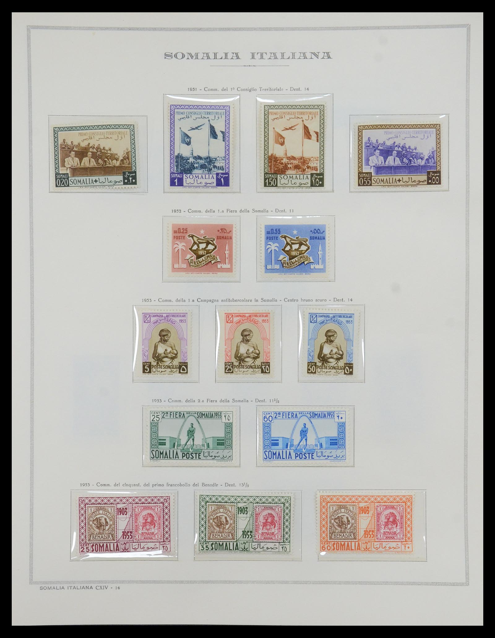 35328 060 - Postzegelverzameling 35328 Libië en Somalië 1952-1973.