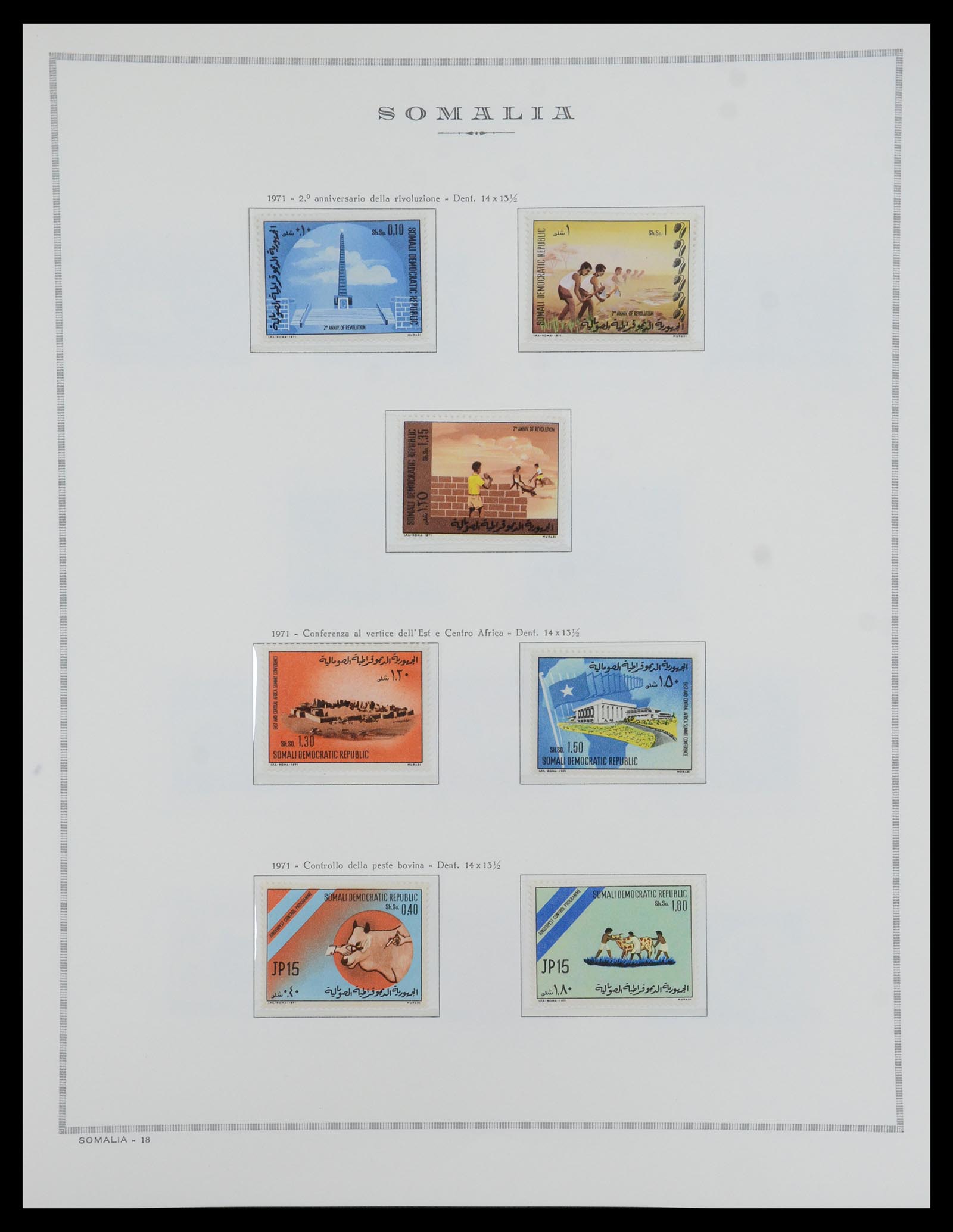 35328 094 - Postzegelverzameling 35328 Libië en Somalië 1952-1973.