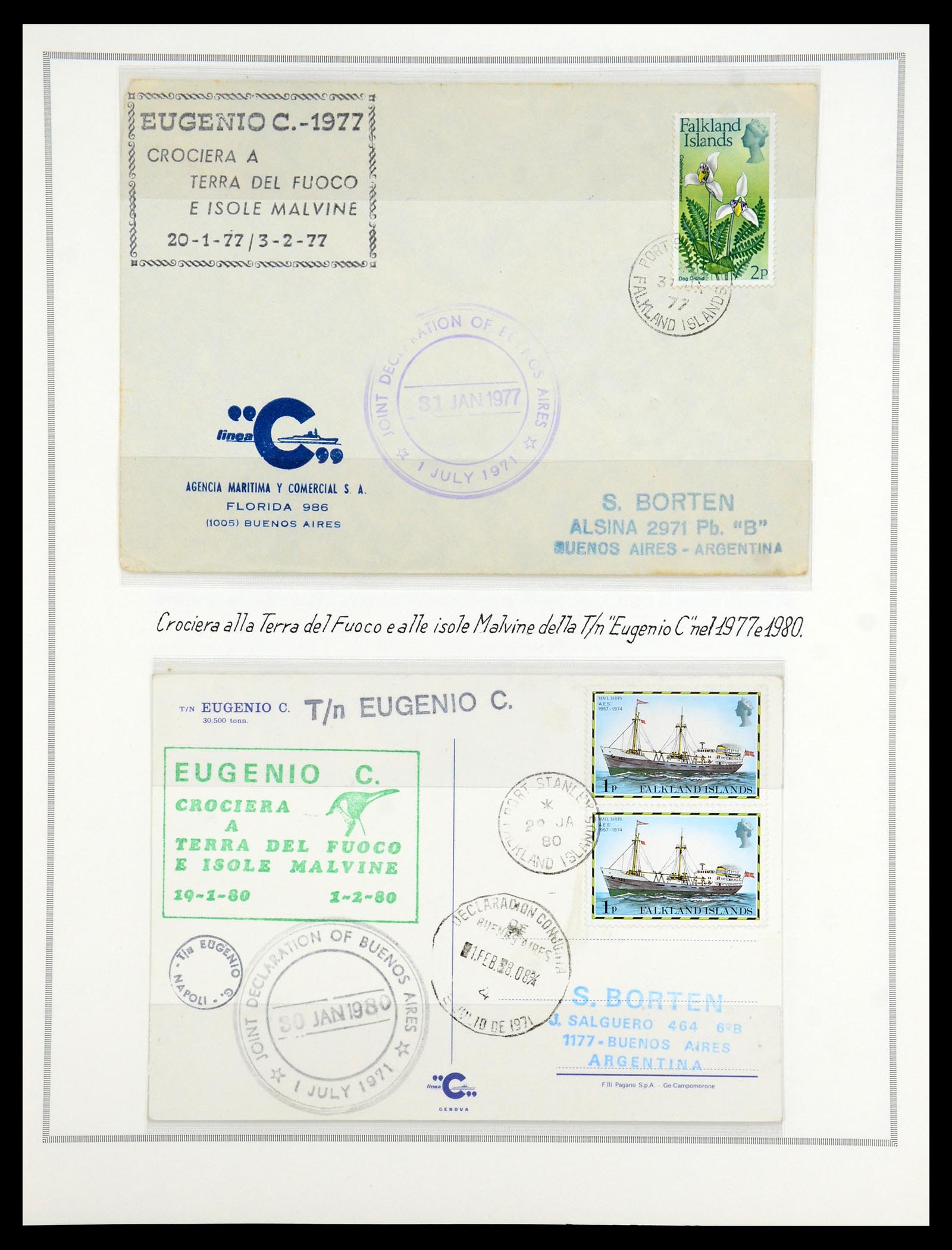 35333 007 - Postzegelverzameling 35333 Engelse gebieden brieven.