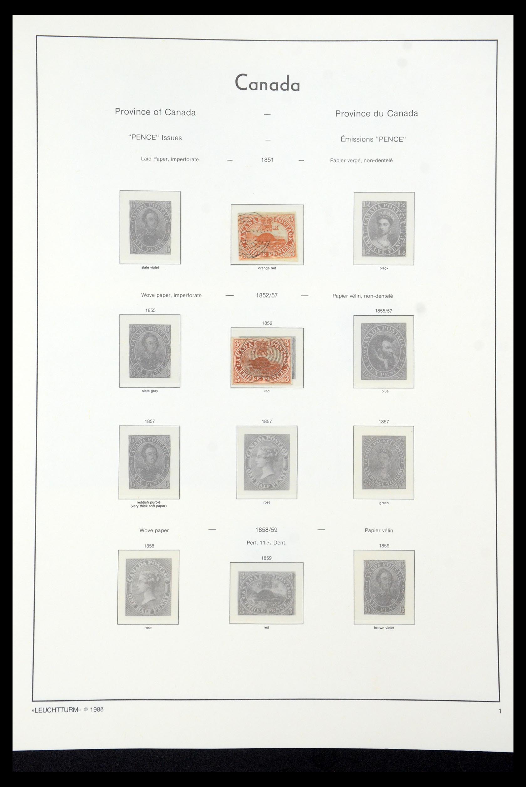 35336 031 - Postzegelverzameling 35336 Canada en provincies 1851-1995.