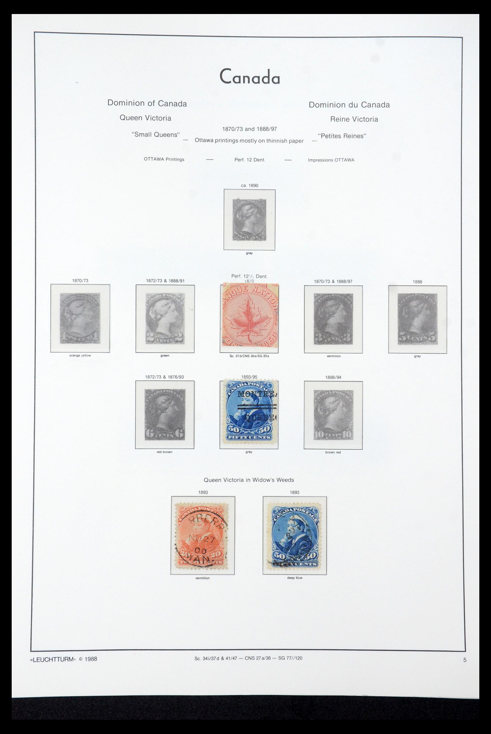 35336 034 - Postzegelverzameling 35336 Canada en provincies 1851-1995.