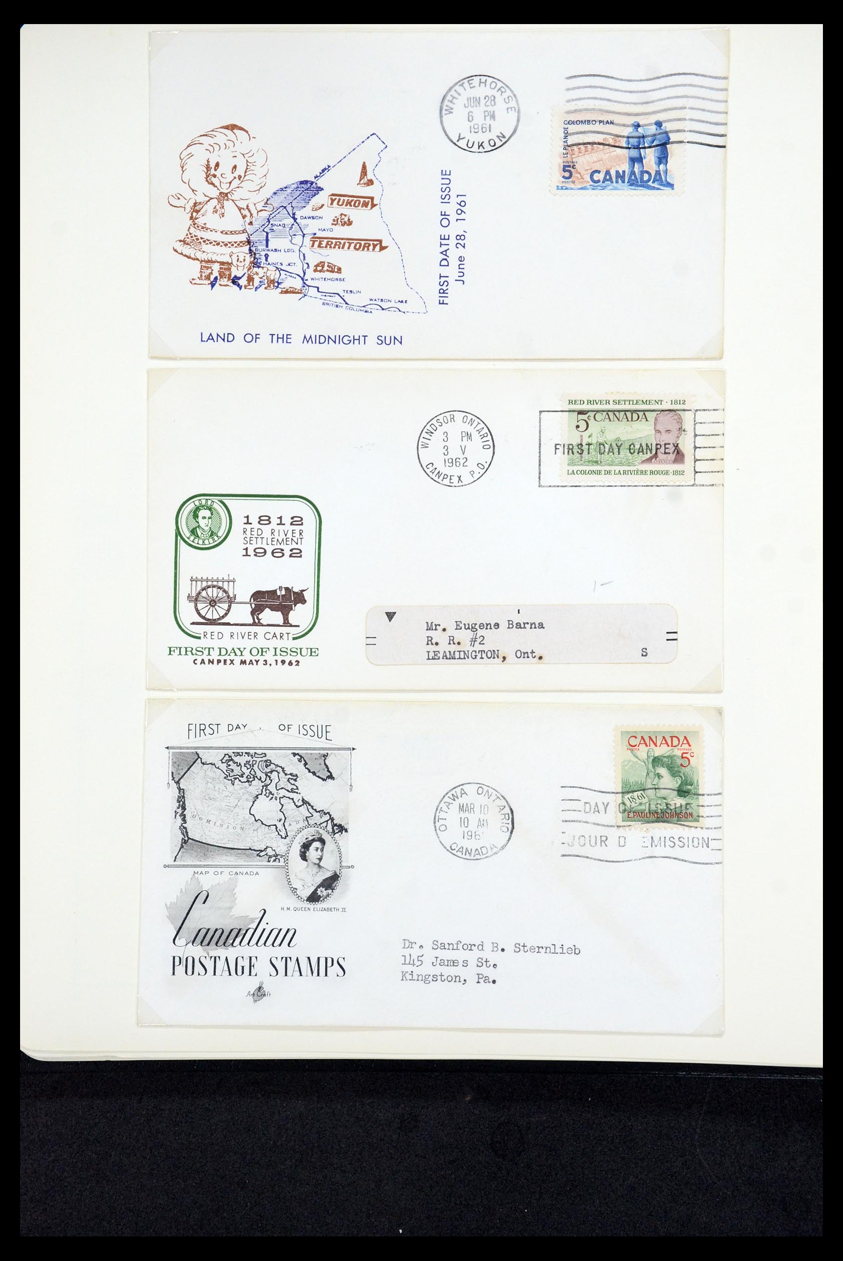 35336 096 - Postzegelverzameling 35336 Canada en provincies 1851-1995.