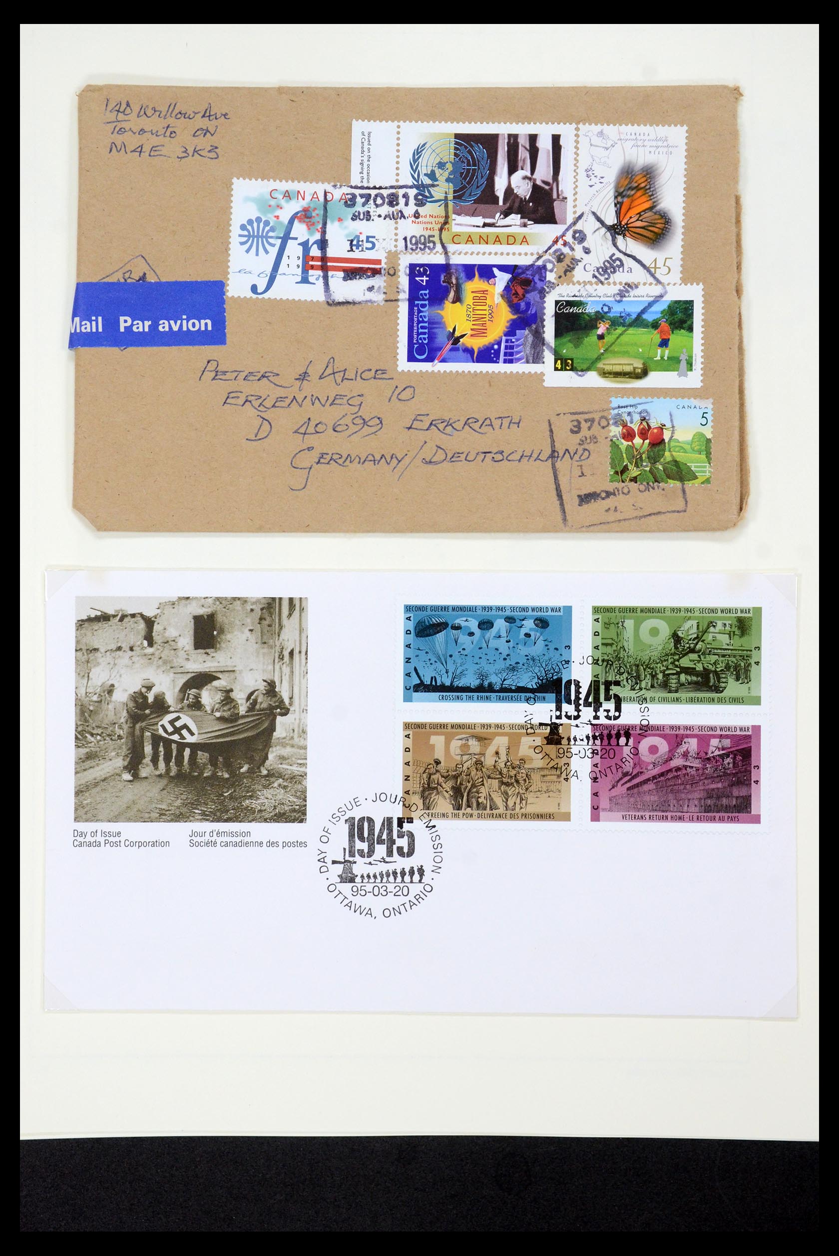 35336 297 - Postzegelverzameling 35336 Canada en provincies 1851-1995.