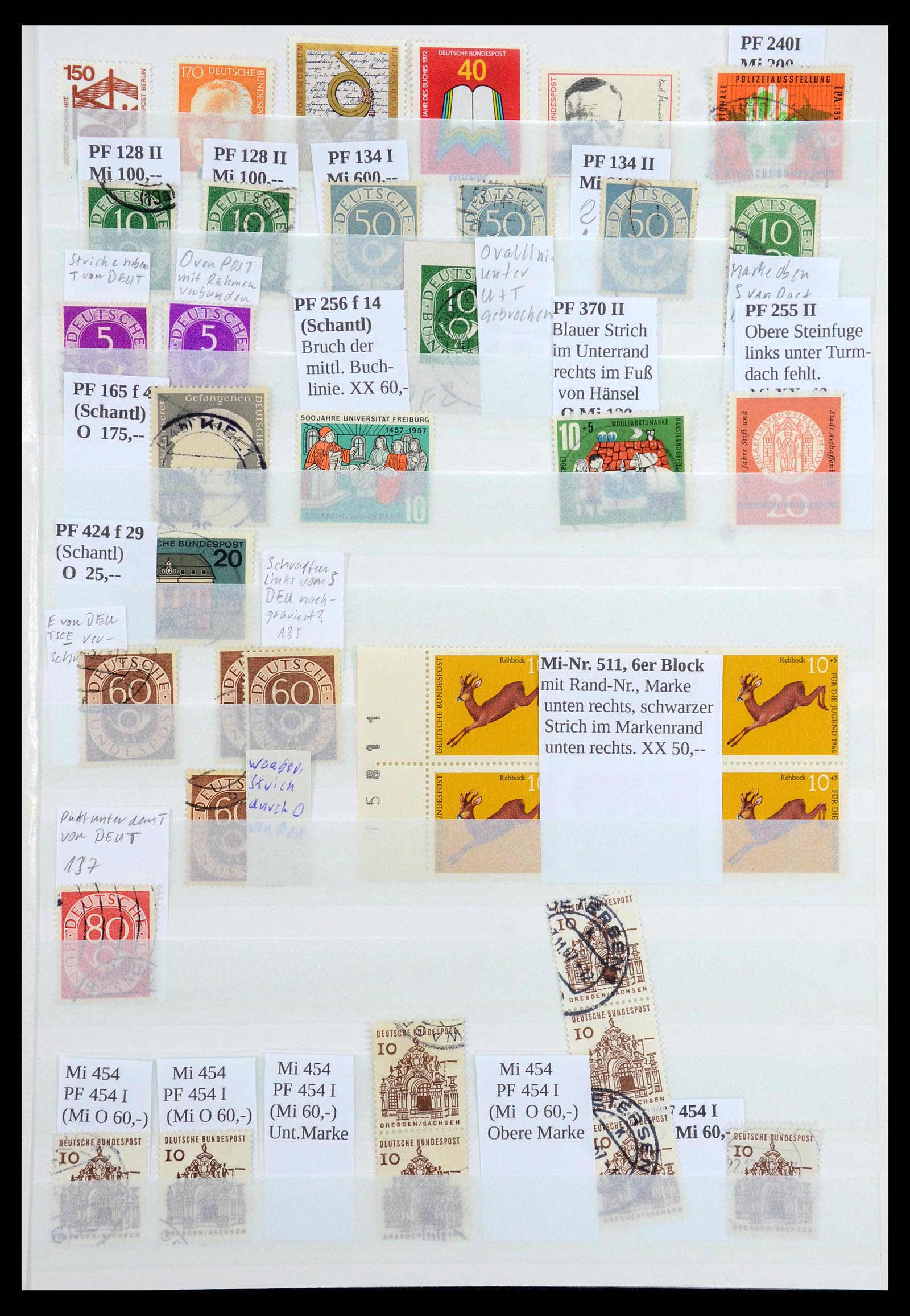 35339 001 - Postzegelverzameling 35339 Duitsland plaatfouten en variëteiten 1872-
