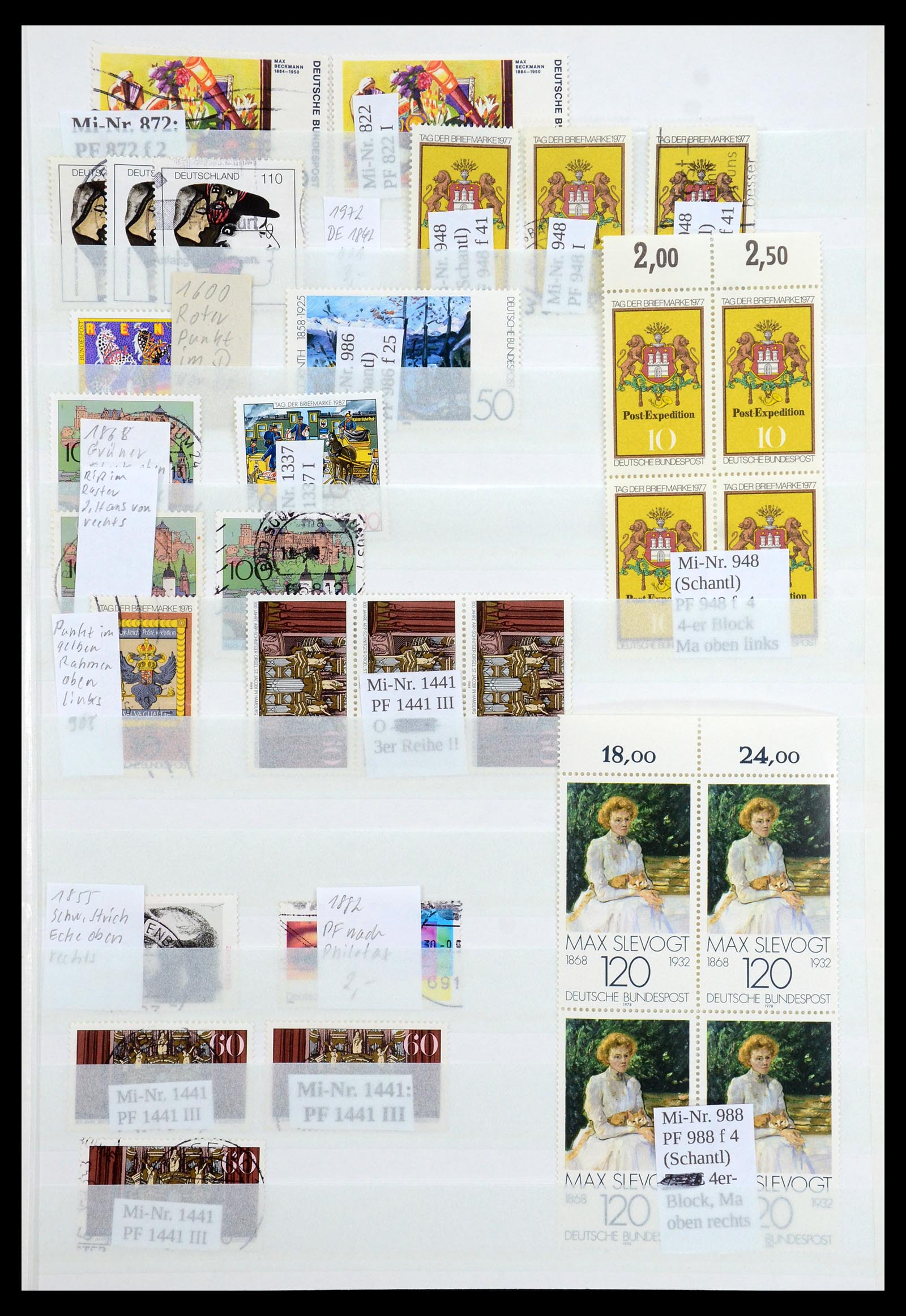 35339 003 - Postzegelverzameling 35339 Duitsland plaatfouten en variëteiten 1872-