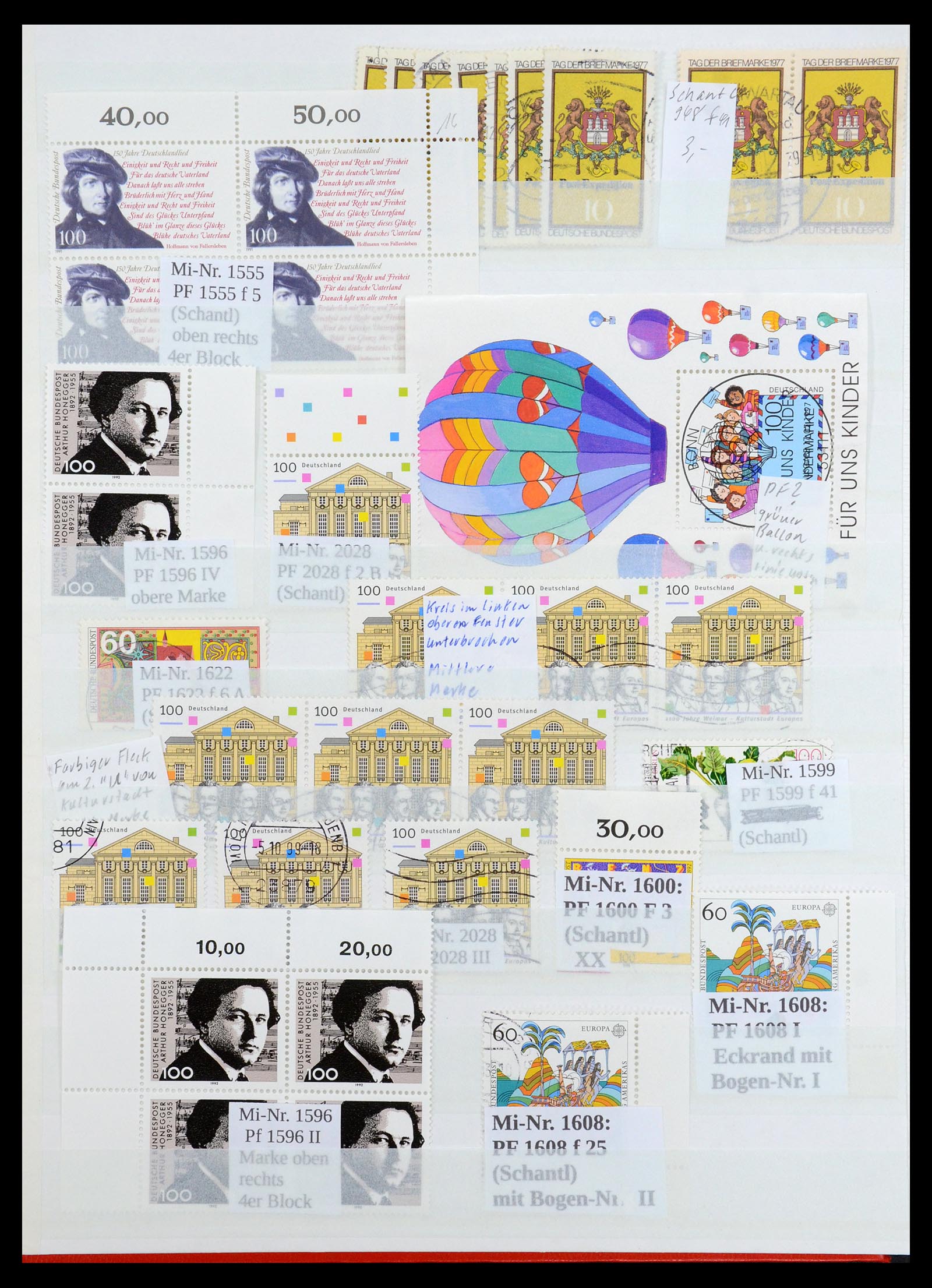 35339 006 - Postzegelverzameling 35339 Duitsland plaatfouten en variëteiten 1872-
