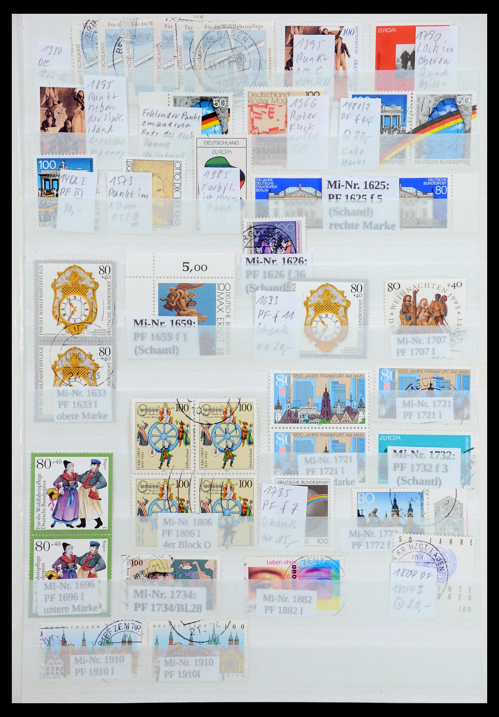 35339 007 - Postzegelverzameling 35339 Duitsland plaatfouten en variëteiten 1872-