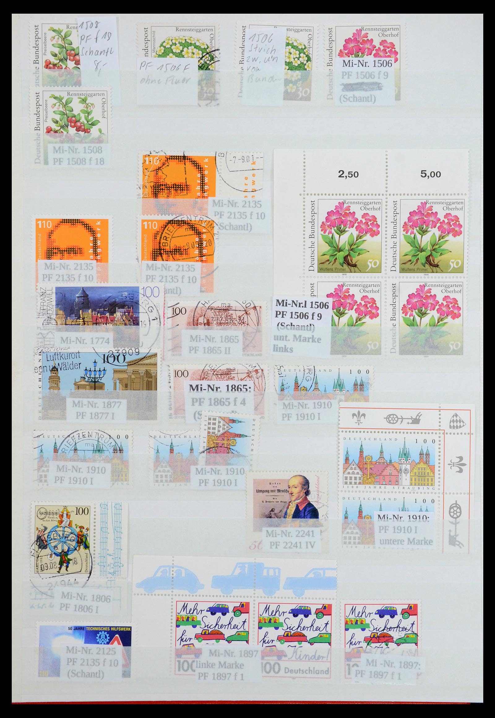 35339 008 - Postzegelverzameling 35339 Duitsland plaatfouten en variëteiten 1872-
