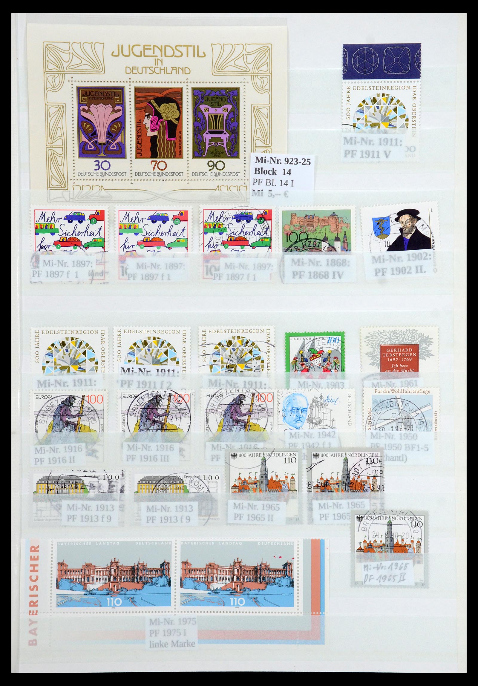 35339 009 - Postzegelverzameling 35339 Duitsland plaatfouten en variëteiten 1872-
