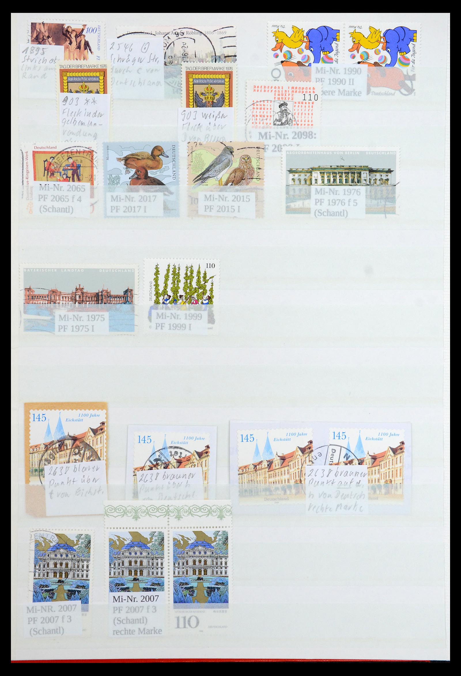 35339 010 - Postzegelverzameling 35339 Duitsland plaatfouten en variëteiten 1872-