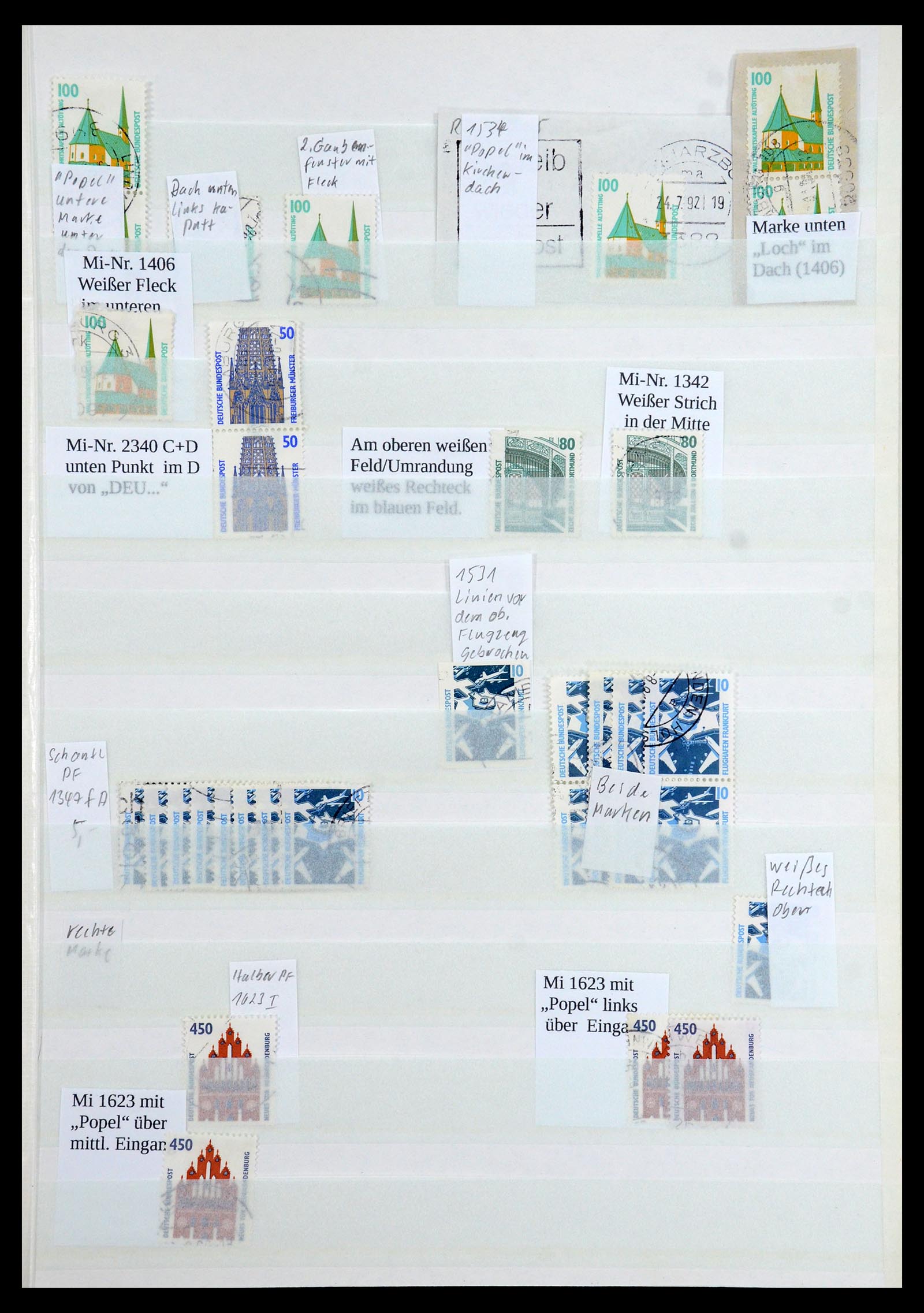 35339 011 - Stamp Collection 35339 Germany plateflaws and varieties 1872-2000.