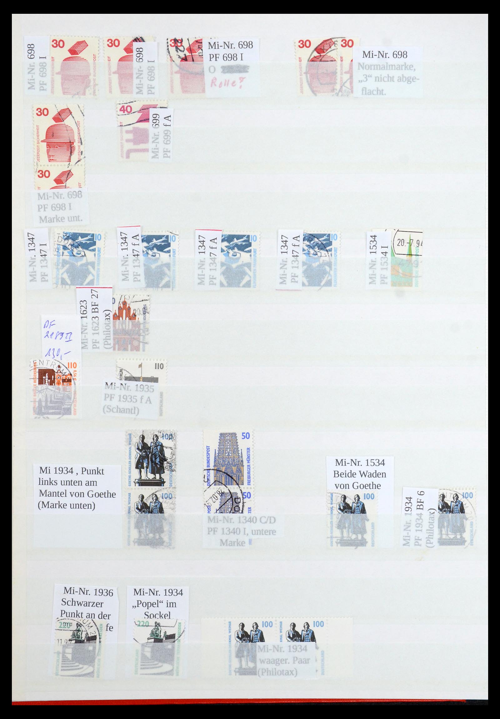 35339 012 - Postzegelverzameling 35339 Duitsland plaatfouten en variëteiten 1872-