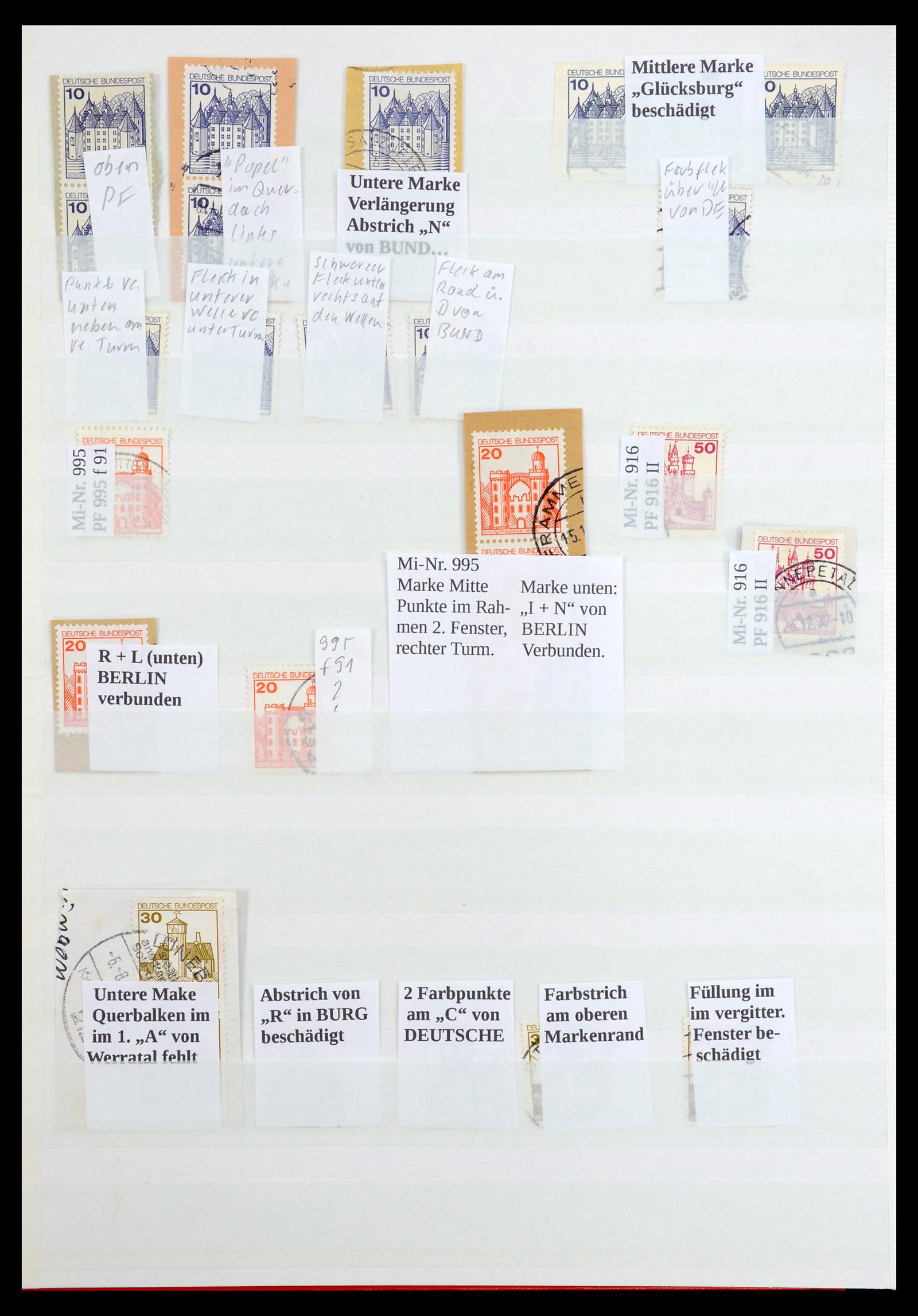 35339 014 - Postzegelverzameling 35339 Duitsland plaatfouten en variëteiten 1872-