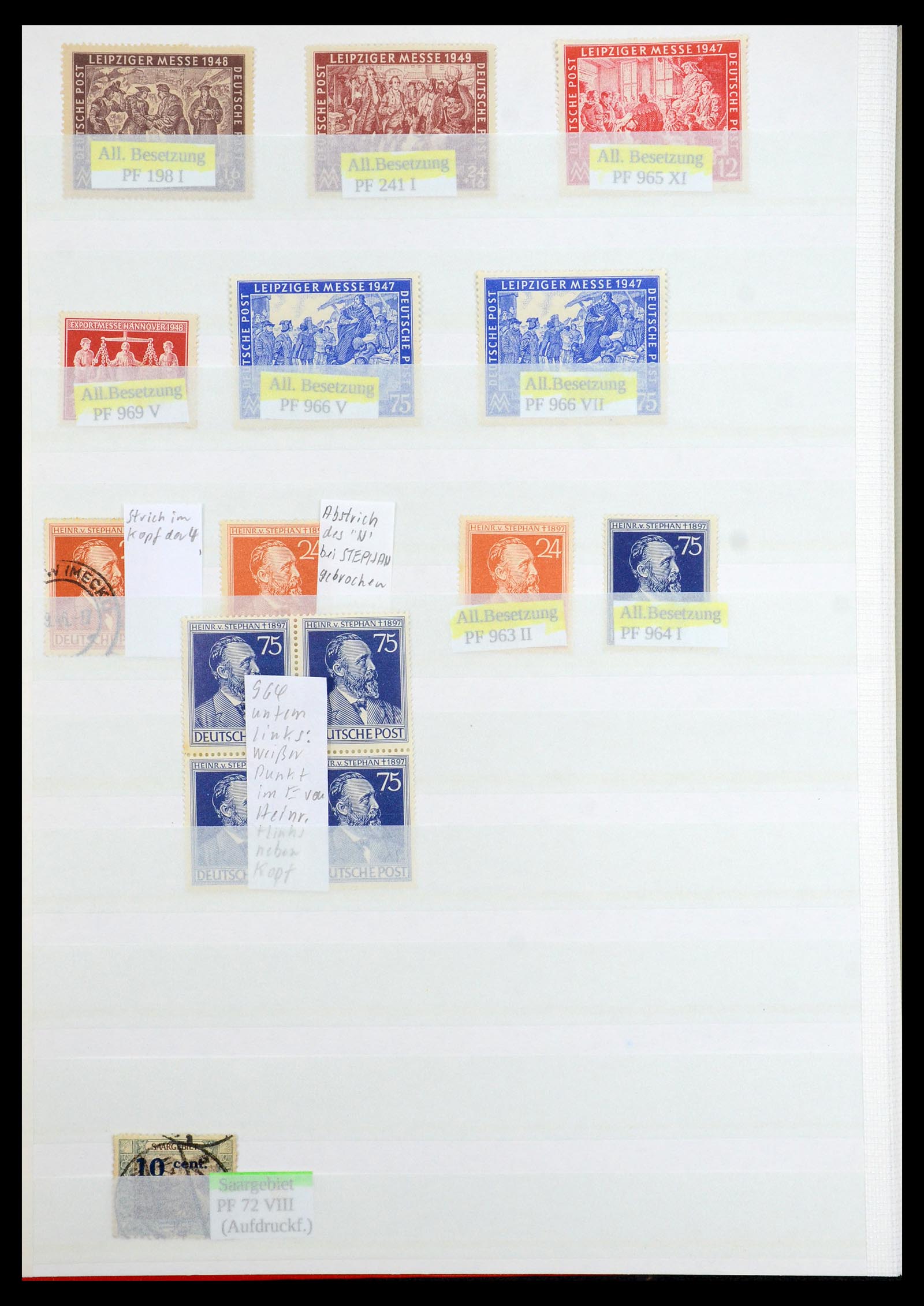 35339 025 - Postzegelverzameling 35339 Duitsland plaatfouten en variëteiten 1872-