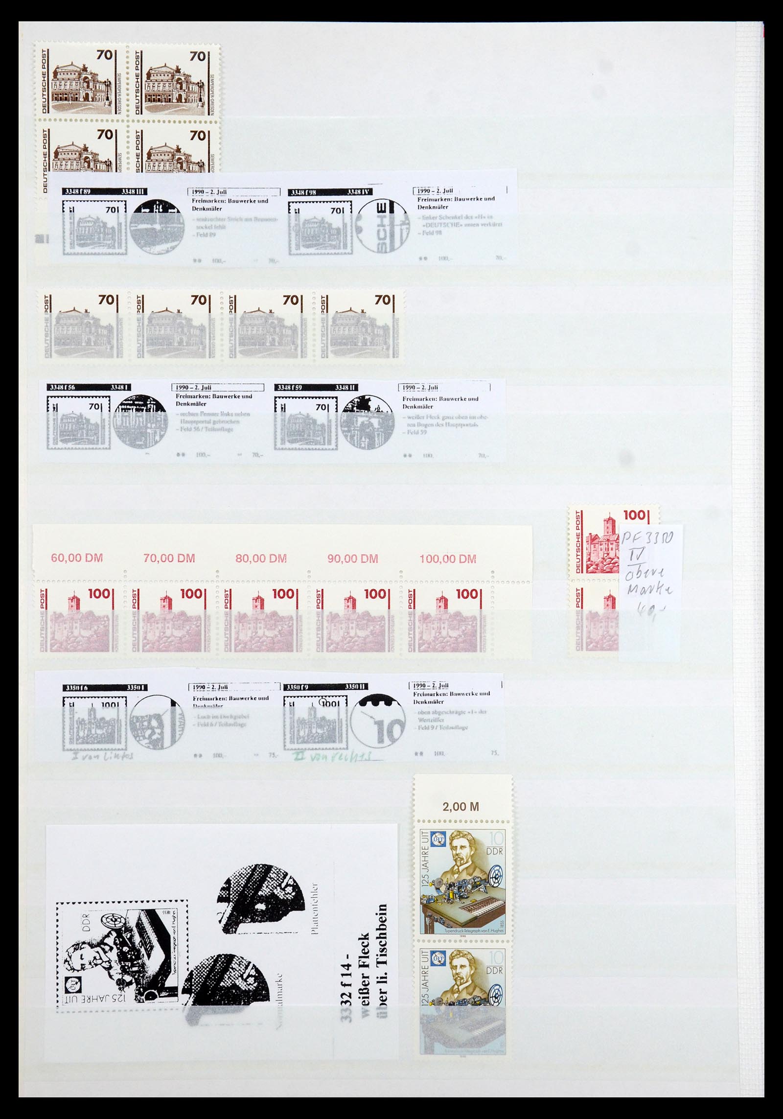 35339 044 - Postzegelverzameling 35339 Duitsland plaatfouten en variëteiten 1872-
