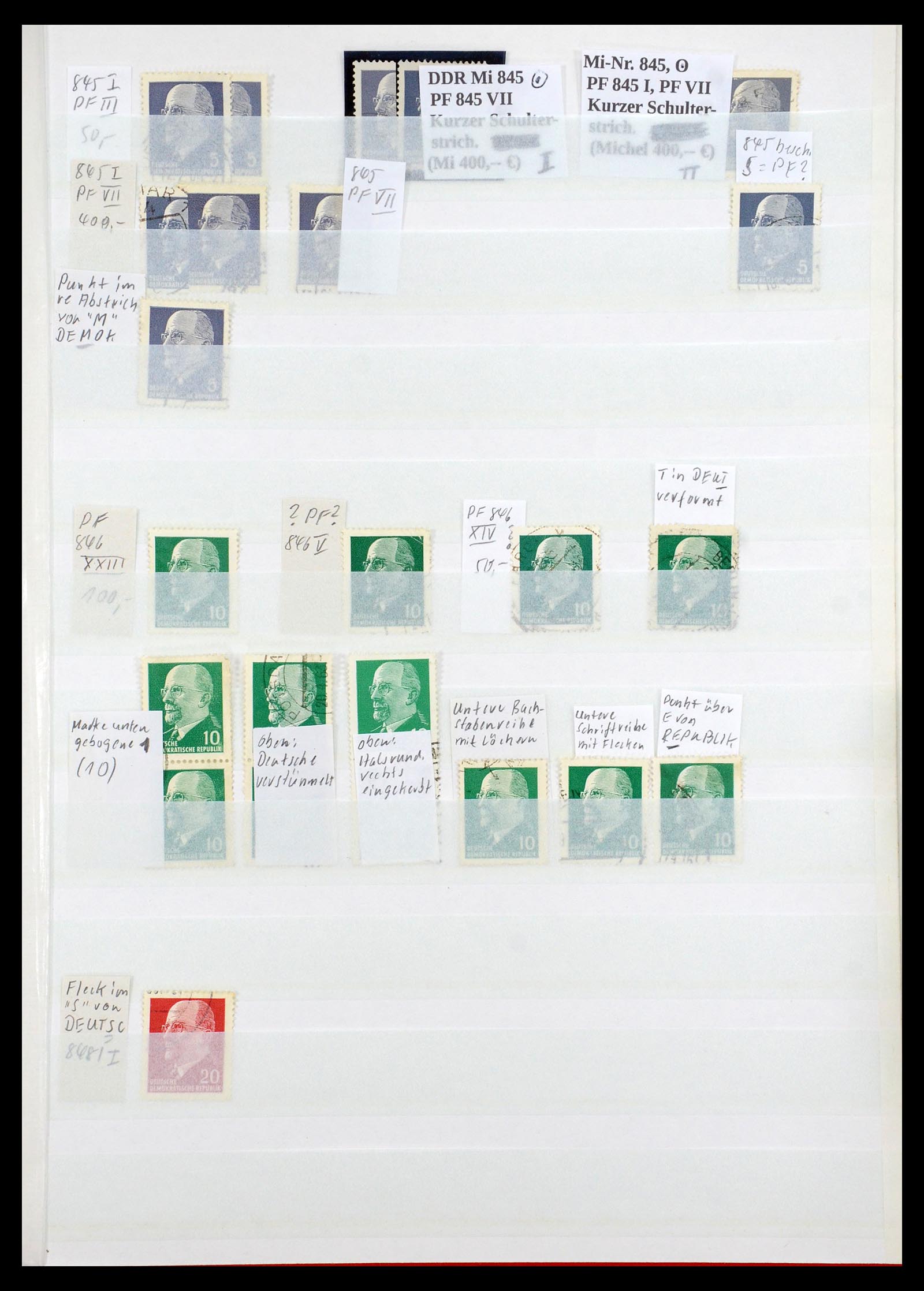 35339 047 - Postzegelverzameling 35339 Duitsland plaatfouten en variëteiten 1872-