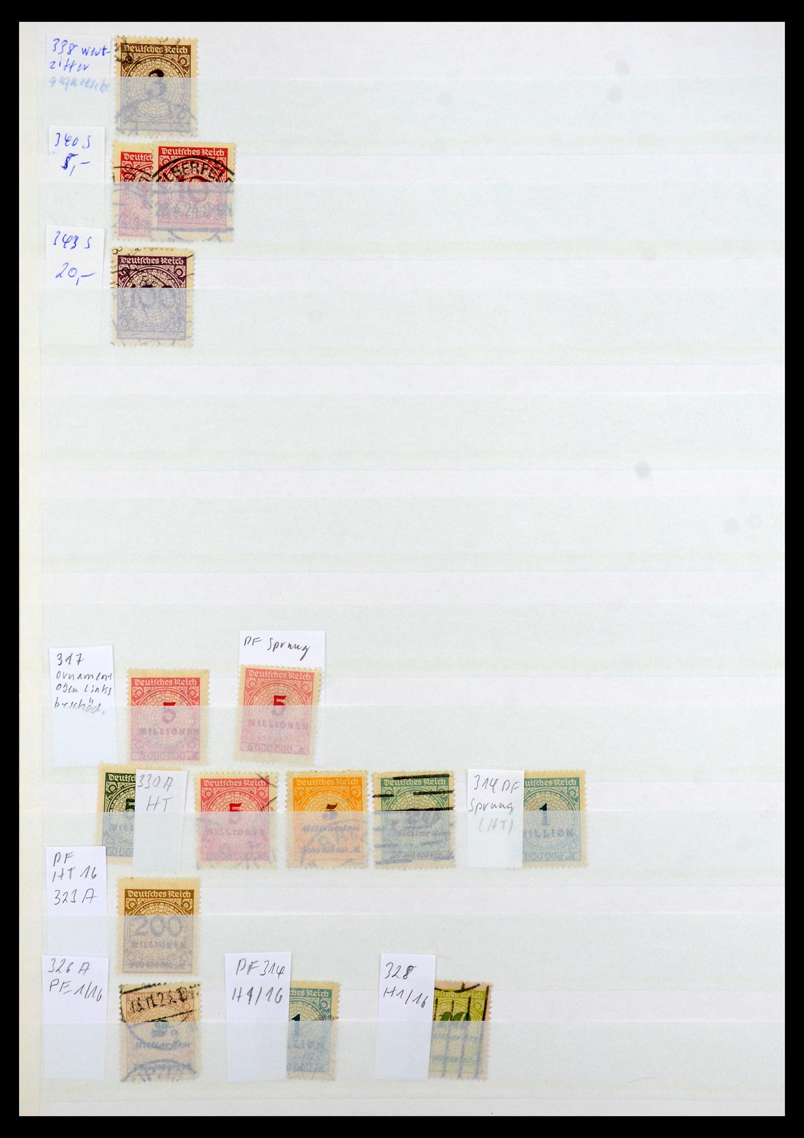 35339 049 - Stamp Collection 35339 Germany plateflaws and varieties 1872-2000.