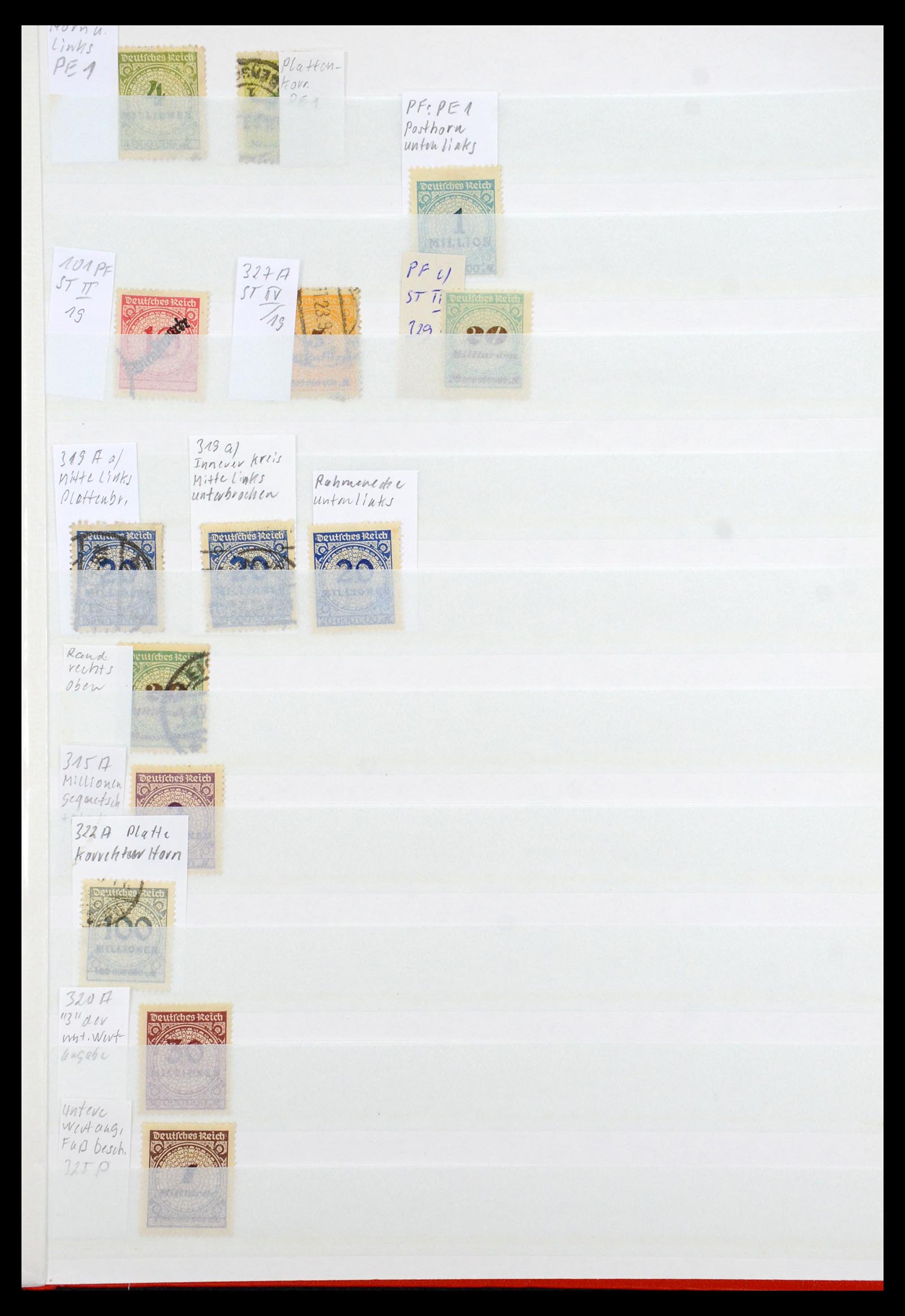 35339 050 - Postzegelverzameling 35339 Duitsland plaatfouten en variëteiten 1872-